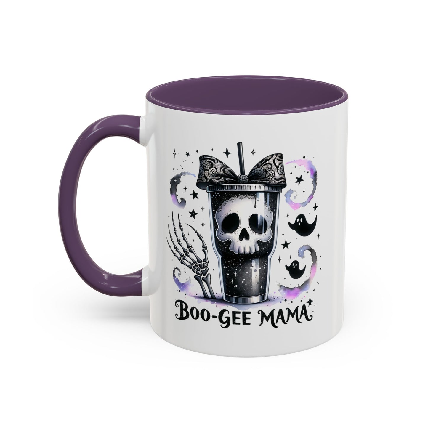 Boo-Gee Mama Spooky Halloween Coffee Mug, Boo-Gee Mama Drinkware, Cute Skeleton Mug, Witchy Gift for Moms, Unique Coffee Cup