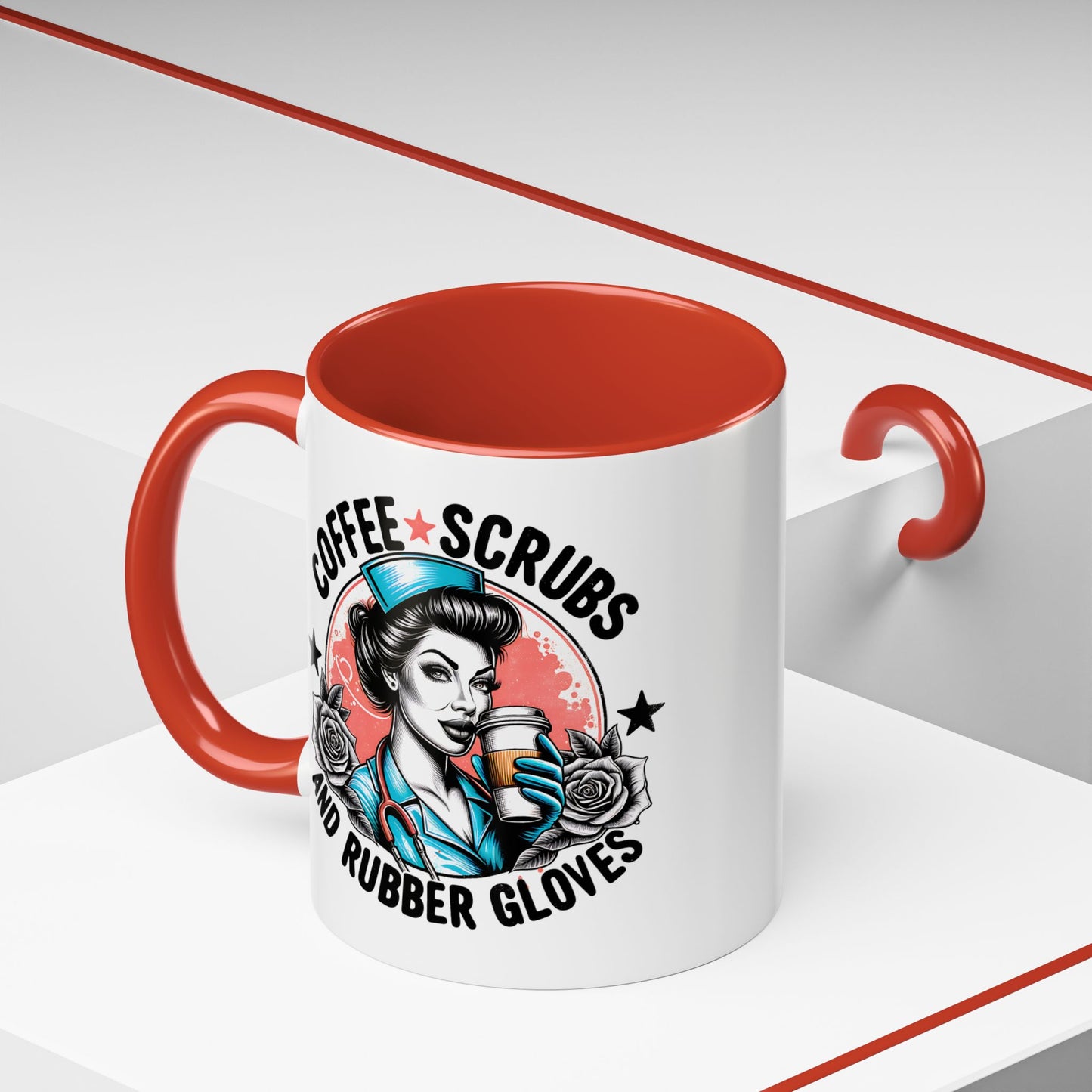 Coffee Lover's Accent Mug: Perfect for Nurses, Gifts for Healthcare Workers, Funny Medical Gifts, Kitchen Decor, Unique Coffee Mugs