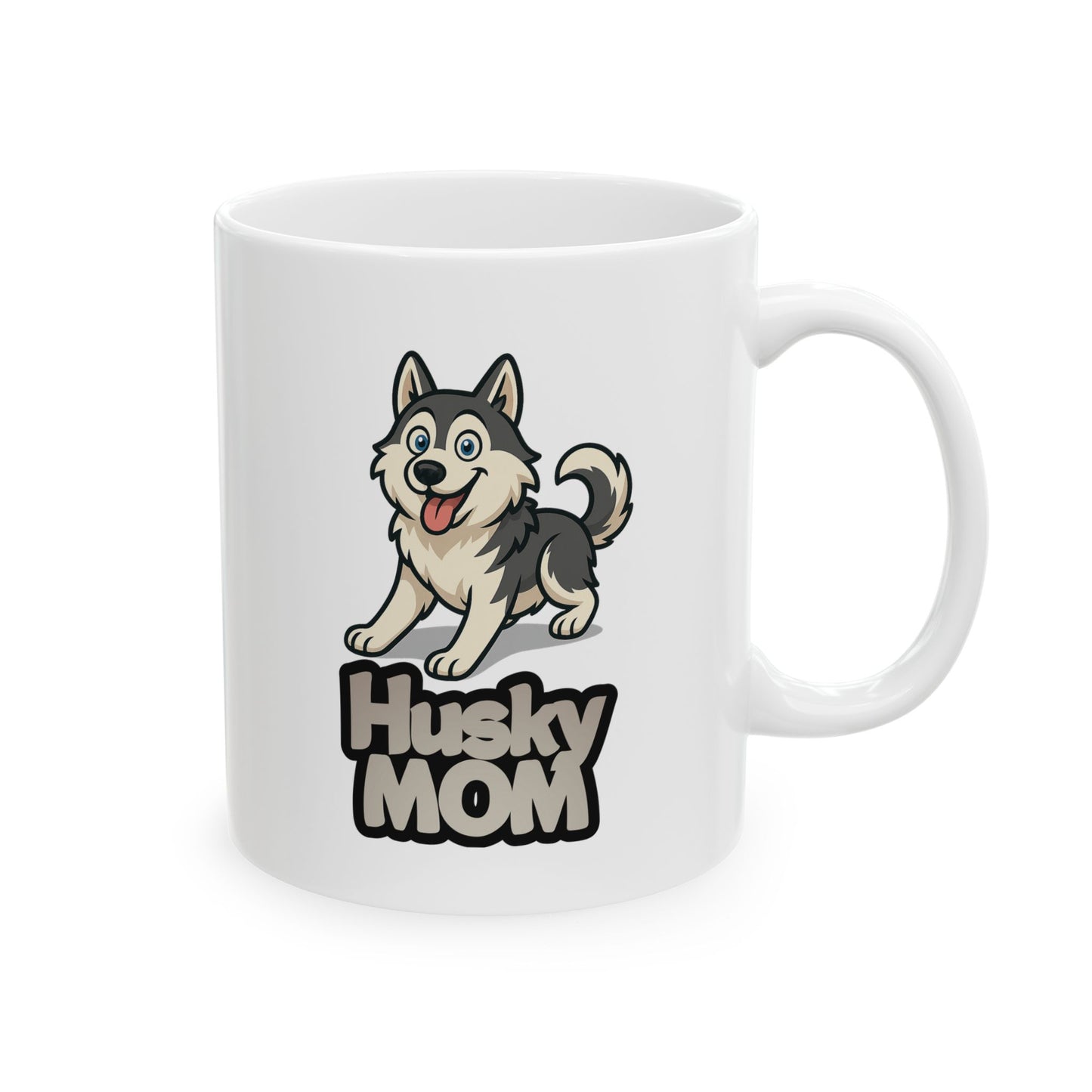 Husky Mom Ceramic Mug 11oz 15oz Cute Husky Coffee Cup Gift for Dog Lovers Pet Owner Mug Home Office Drinkware