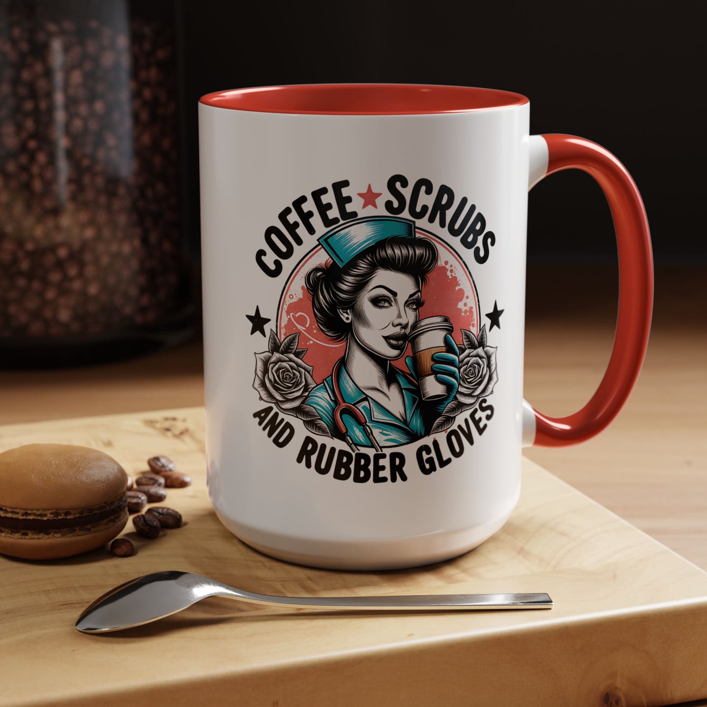 Coffee Lover's Accent Mug: Perfect for Nurses, Gifts for Healthcare Workers, Funny Medical Gifts, Kitchen Decor, Unique Coffee Mugs