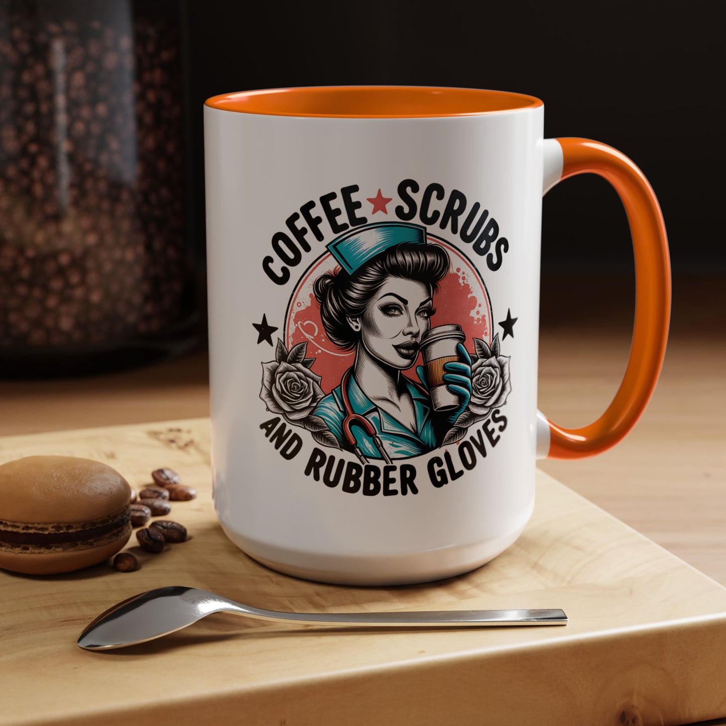 Coffee Lover's Accent Mug: Perfect for Nurses, Gifts for Healthcare Workers, Funny Medical Gifts, Kitchen Decor, Unique Coffee Mugs