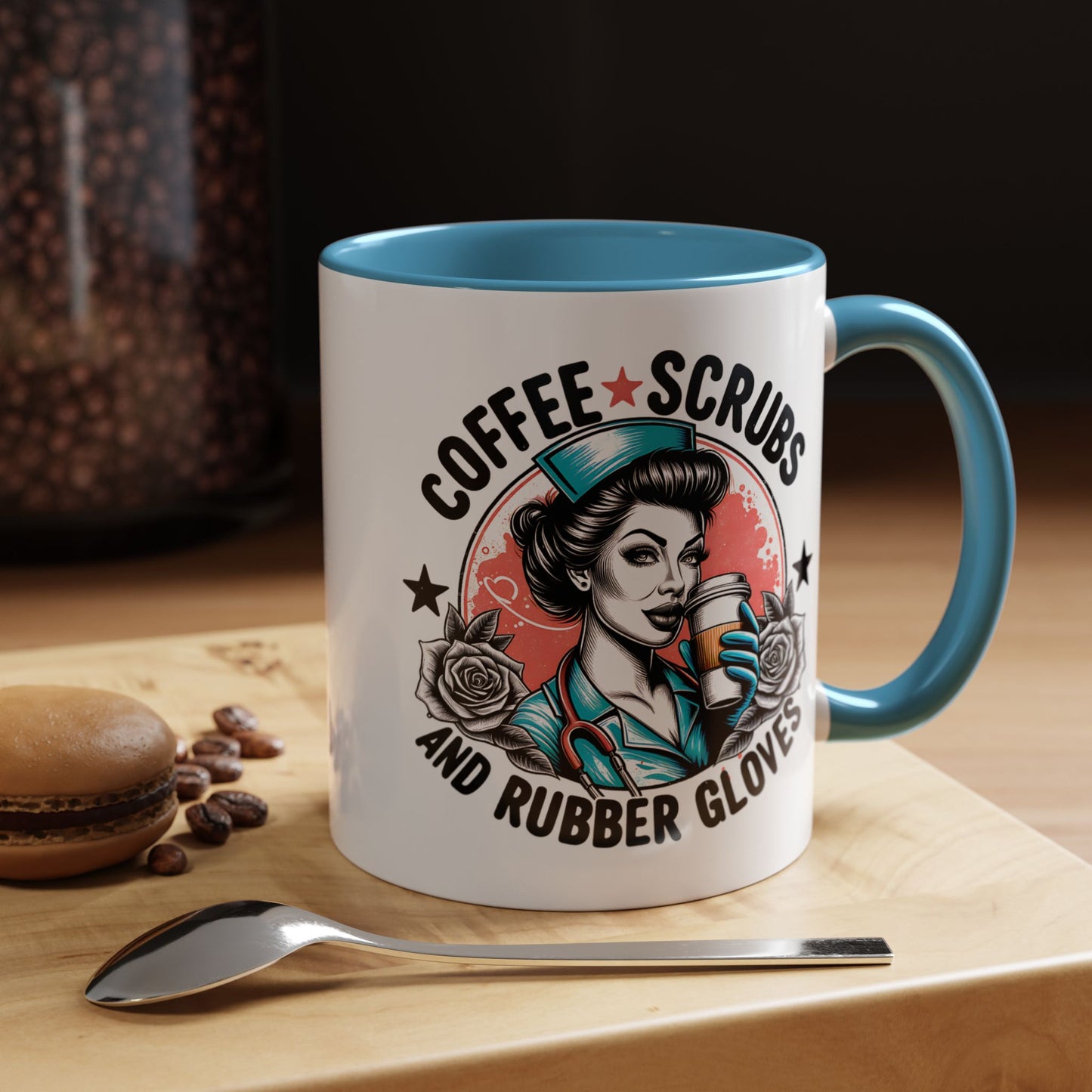 Coffee Lover's Accent Mug: Perfect for Nurses, Gifts for Healthcare Workers, Funny Medical Gifts, Kitchen Decor, Unique Coffee Mugs