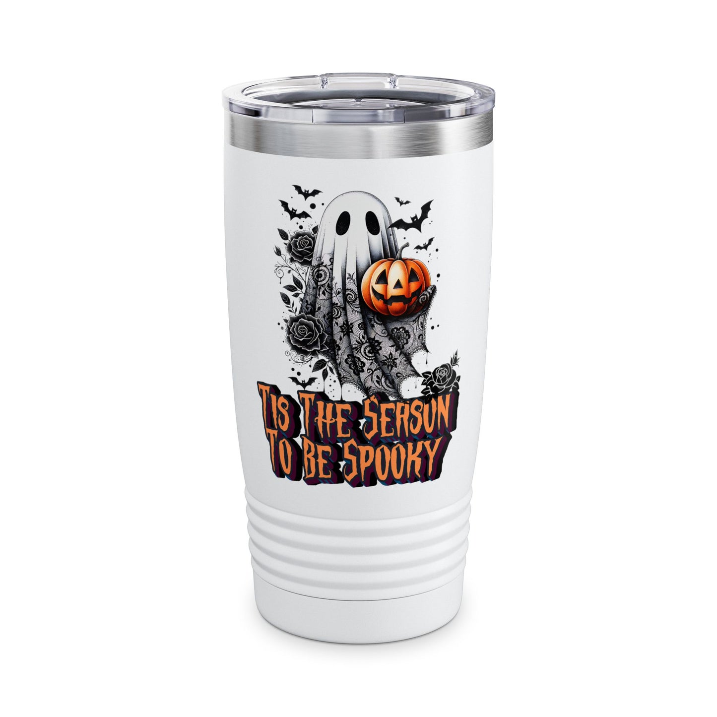 Tis the Season to be Spooky Halloween 20oz Tumbler Spooky Travel Mug, Pumpkin Design