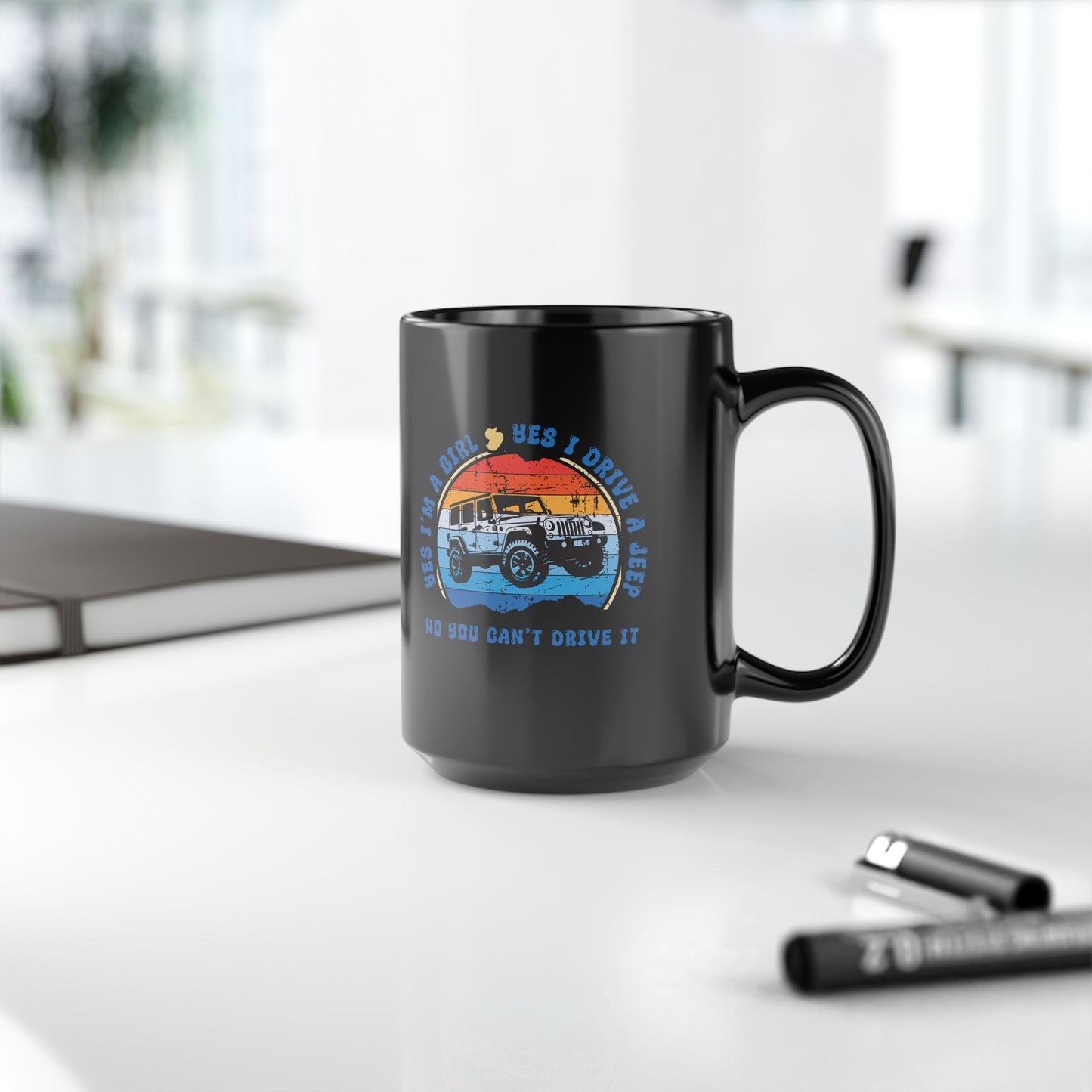 JEEP Girl Coffee Mug 15 oz Mug Jeep Lover's Mug, Off-Road Adventure Gift, Outdoor Enthusiast Coffee Cup, Funny Jeep Merchandise, Unique Gift for Her