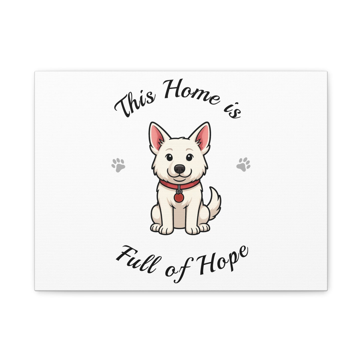 White German Shepherd Canvas Wall Art - Perfect for Dog Lovers, Home Decor, Unique Gift, Pet Memorial, Dog Themed Wall Art