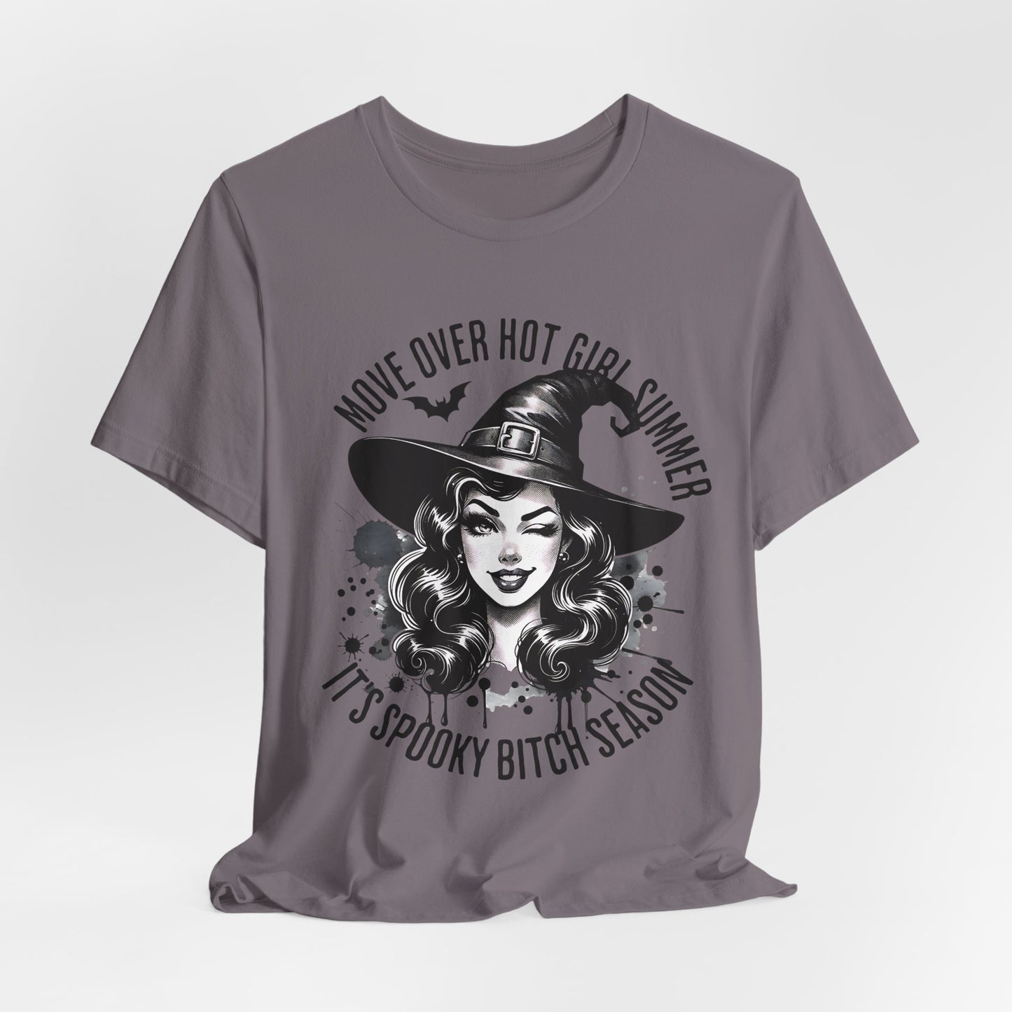 Spooky Witch Season Tee, Move Over Hot Girl Summer Halloween Shirt Graphic T-Shirt, Autumn Fashion, Witchy Vibes, Halloween Costume