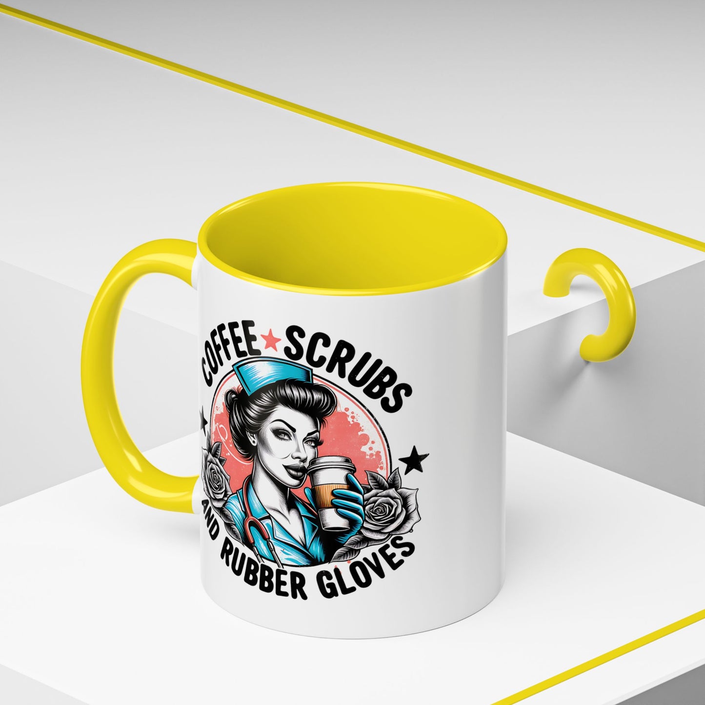 Coffee Lover's Accent Mug: Perfect for Nurses, Gifts for Healthcare Workers, Funny Medical Gifts, Kitchen Decor, Unique Coffee Mugs