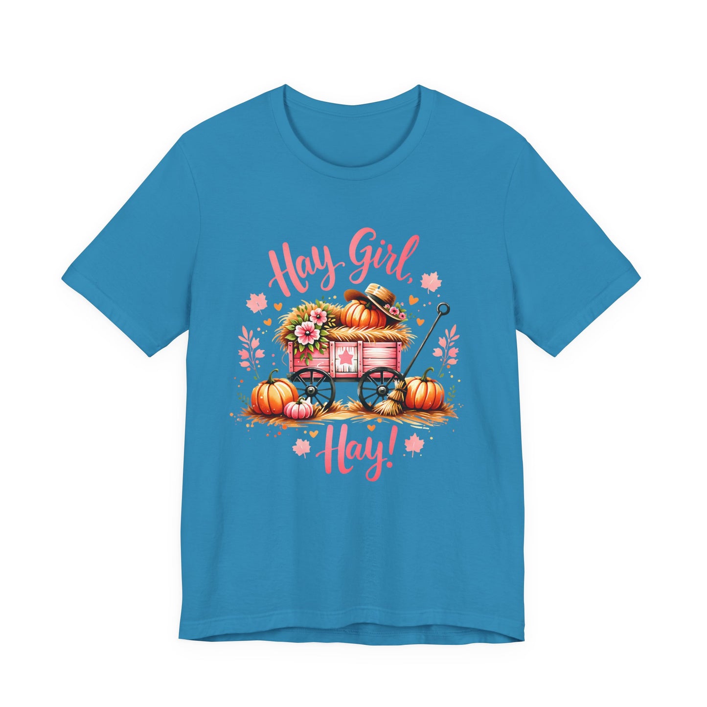 Hay Girl Hay T-Shirt Cute Fall Tee Autumn Fashion Halloween Thanksgiving Hay Girl Hay Shirt