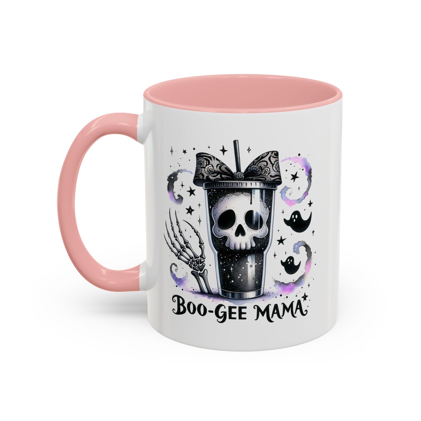 Boo-Gee Mama Spooky Halloween Coffee Mug, Boo-Gee Mama Drinkware, Cute Skeleton Mug, Witchy Gift for Moms, Unique Coffee Cup
