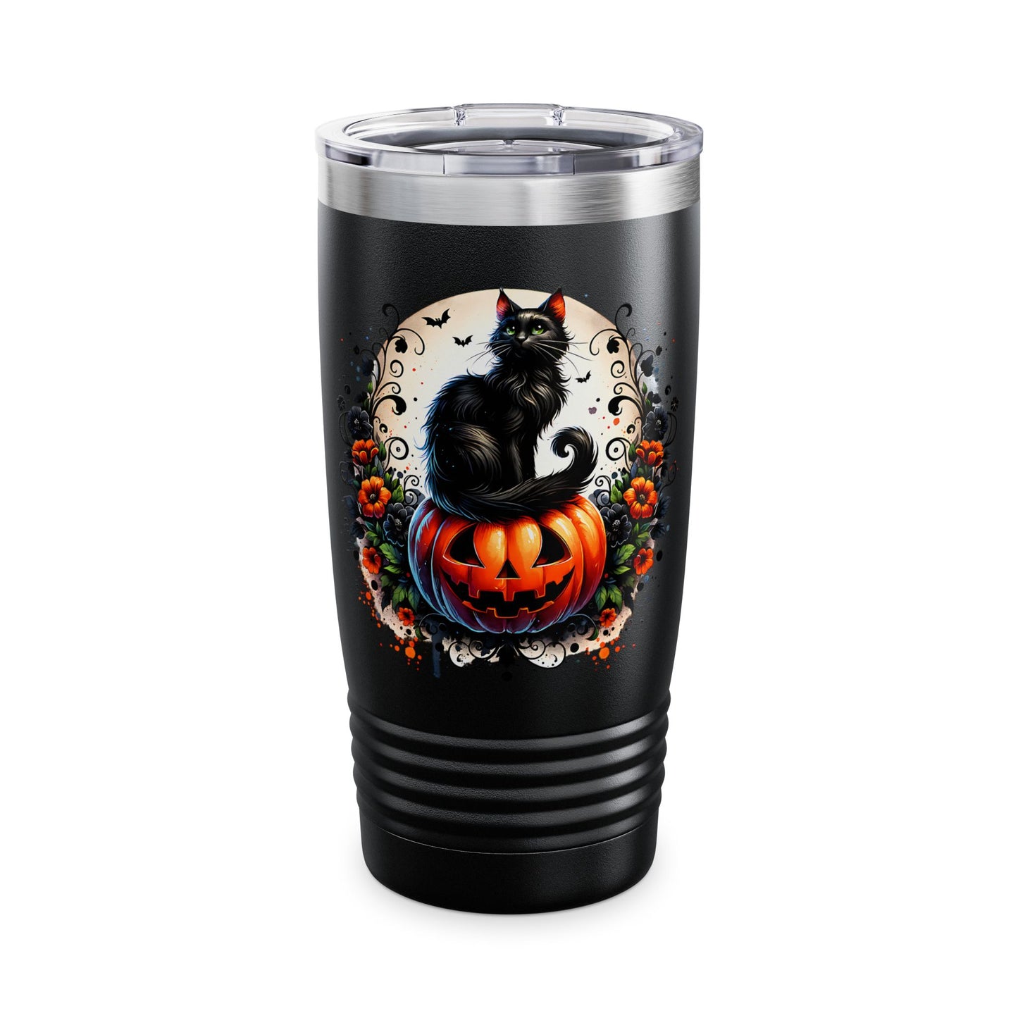 Halloween Black Cat 20oz Tumbler Trick or Treating, Spooky Season, Gift for Cat Lovers, Travel Mug