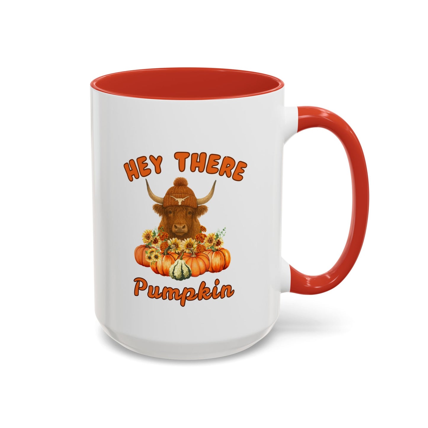 Cow Highlands Autumn Vibes Coffee Mug 11oz 15 oz Highlander Cow Festive Accent Mug Fun Pumpkin and Highland Cow Design Perfect for Fall Decor Gift for Coffee Lovers Cute Thanksgiving Mug