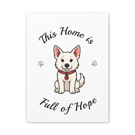 White German Shepherd Canvas Wall Art - Perfect for Dog Lovers, Home Decor, Unique Gift, Pet Memorial, Dog Themed Wall Art