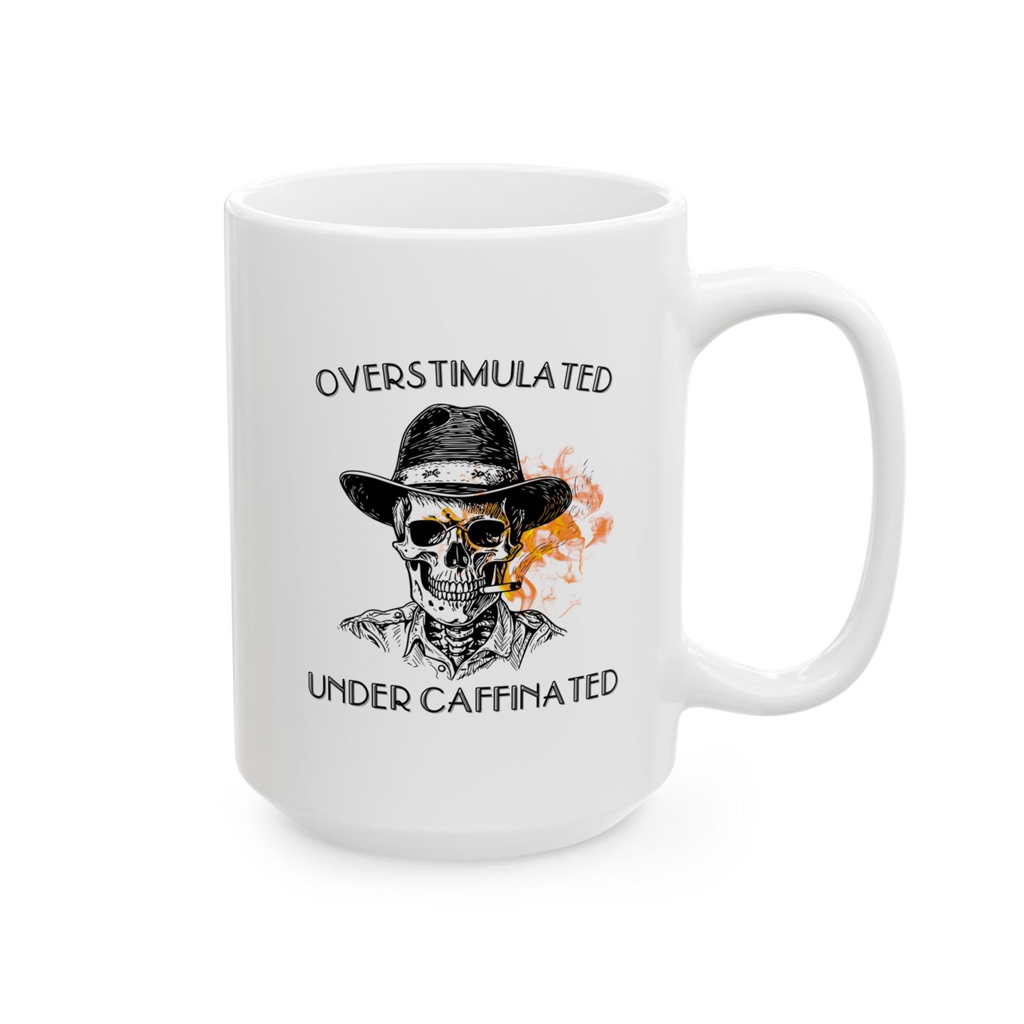 Mental Health Skeleton Motivational Ceramic Mug 11oz 15oz for Daily Inspiration, Unique Gift for Coffee Lovers, Office Supplies, Self-Care, Affirmations