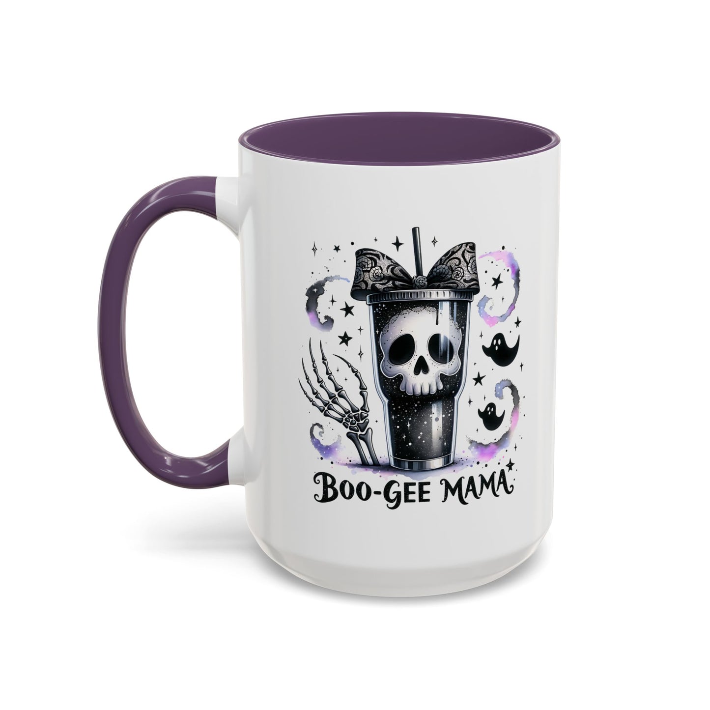 Boo-Gee Mama Spooky Halloween Coffee Mug, Boo-Gee Mama Drinkware, Cute Skeleton Mug, Witchy Gift for Moms, Unique Coffee Cup