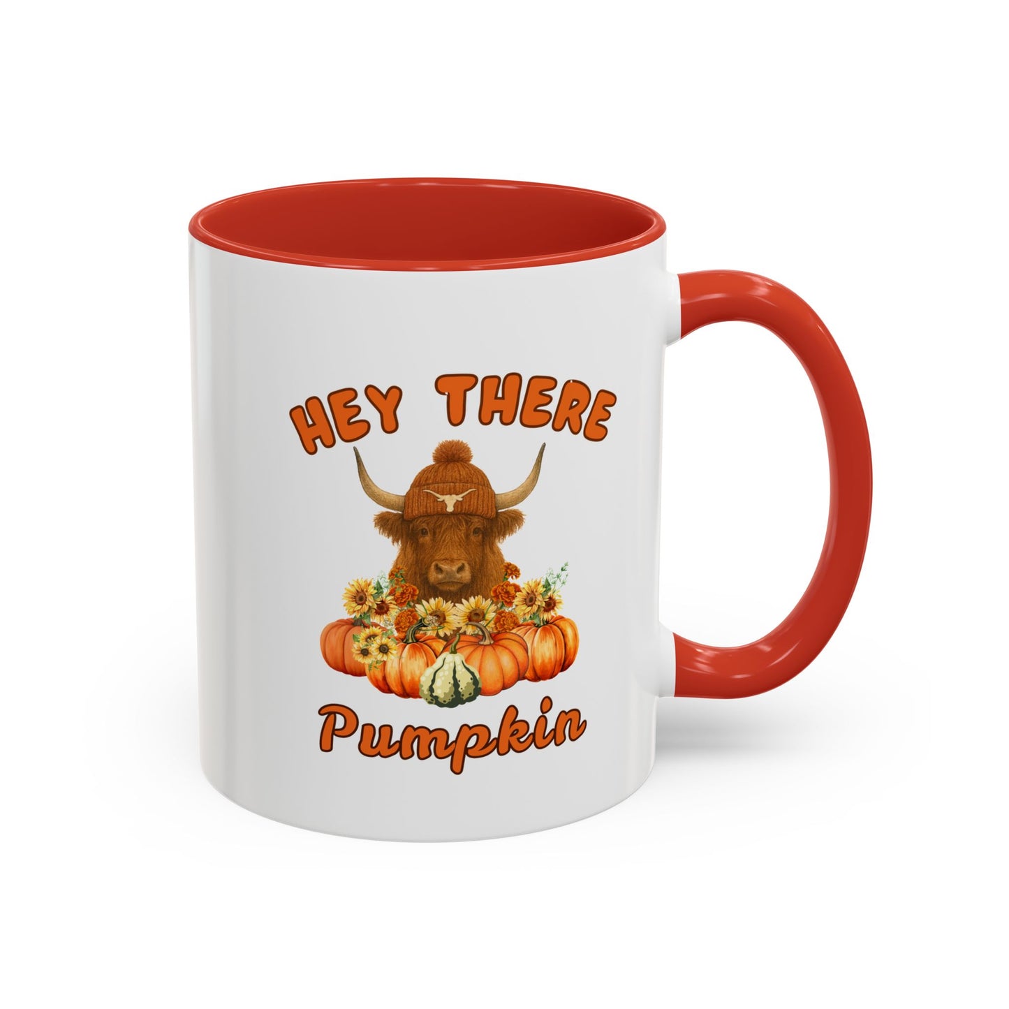 Cow Highlands Autumn Vibes Coffee Mug 11oz 15 oz Highlander Cow Festive Accent Mug Fun Pumpkin and Highland Cow Design Perfect for Fall Decor Gift for Coffee Lovers Cute Thanksgiving Mug