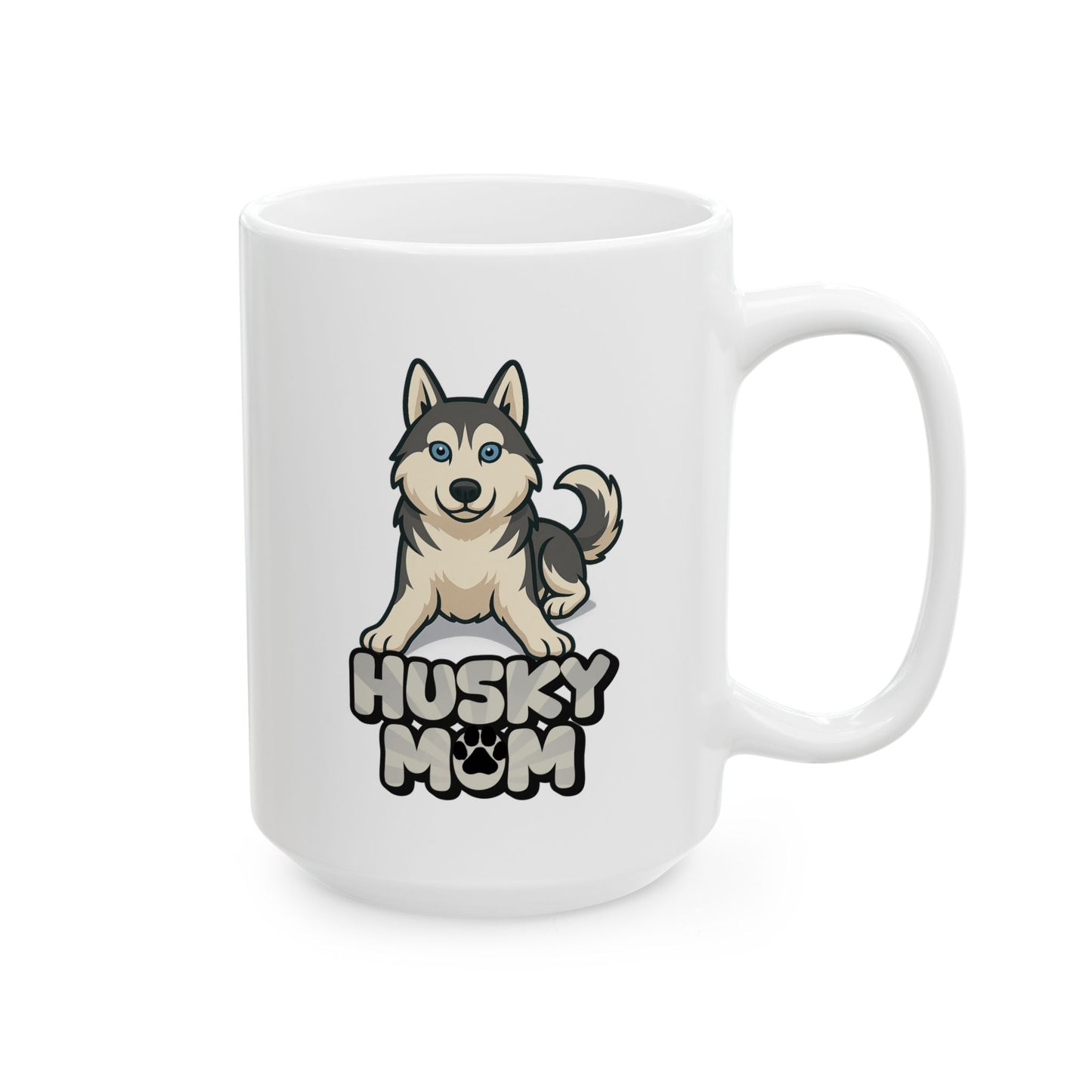 Husky Mom Ceramic Mug 11oz 15oz - Perfect for Cozy Mornings, Gifts, Home Decor, Coffee Lovers, Holiday Cheer