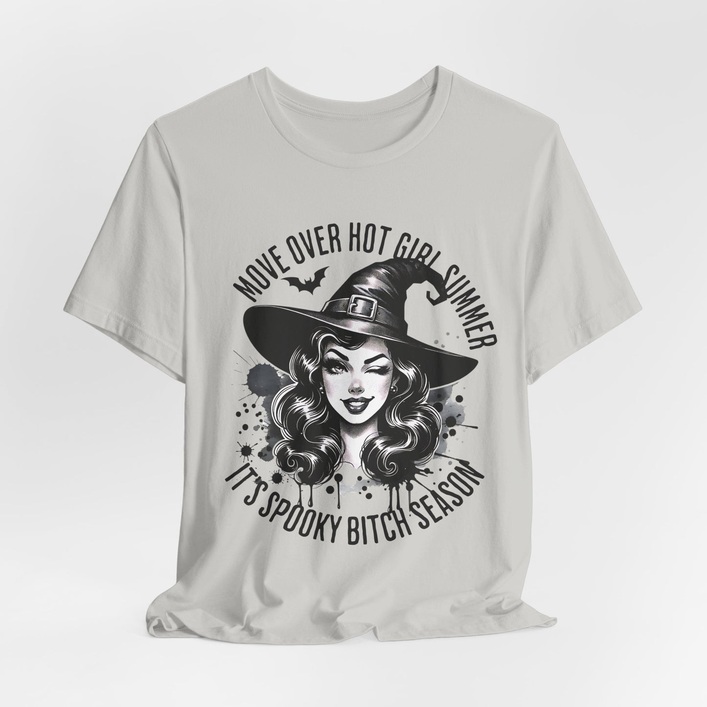 Spooky Witch Season Tee, Move Over Hot Girl Summer Halloween Shirt Graphic T-Shirt, Autumn Fashion, Witchy Vibes, Halloween Costume