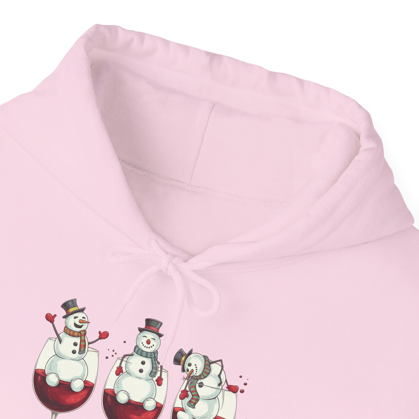 Snowman Wine Hoodie - Drink Drank Drunk Cozy Funny Holiday Hoodie