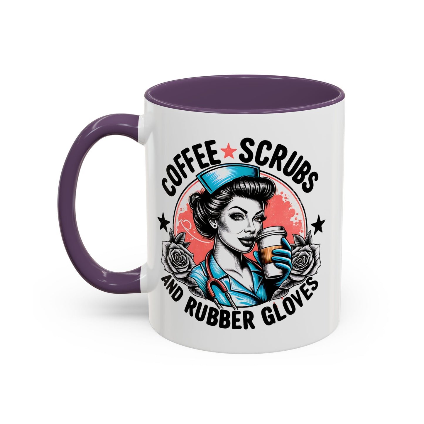 Coffee Lover's Accent Mug: Perfect for Nurses, Gifts for Healthcare Workers, Funny Medical Gifts, Kitchen Decor, Unique Coffee Mugs