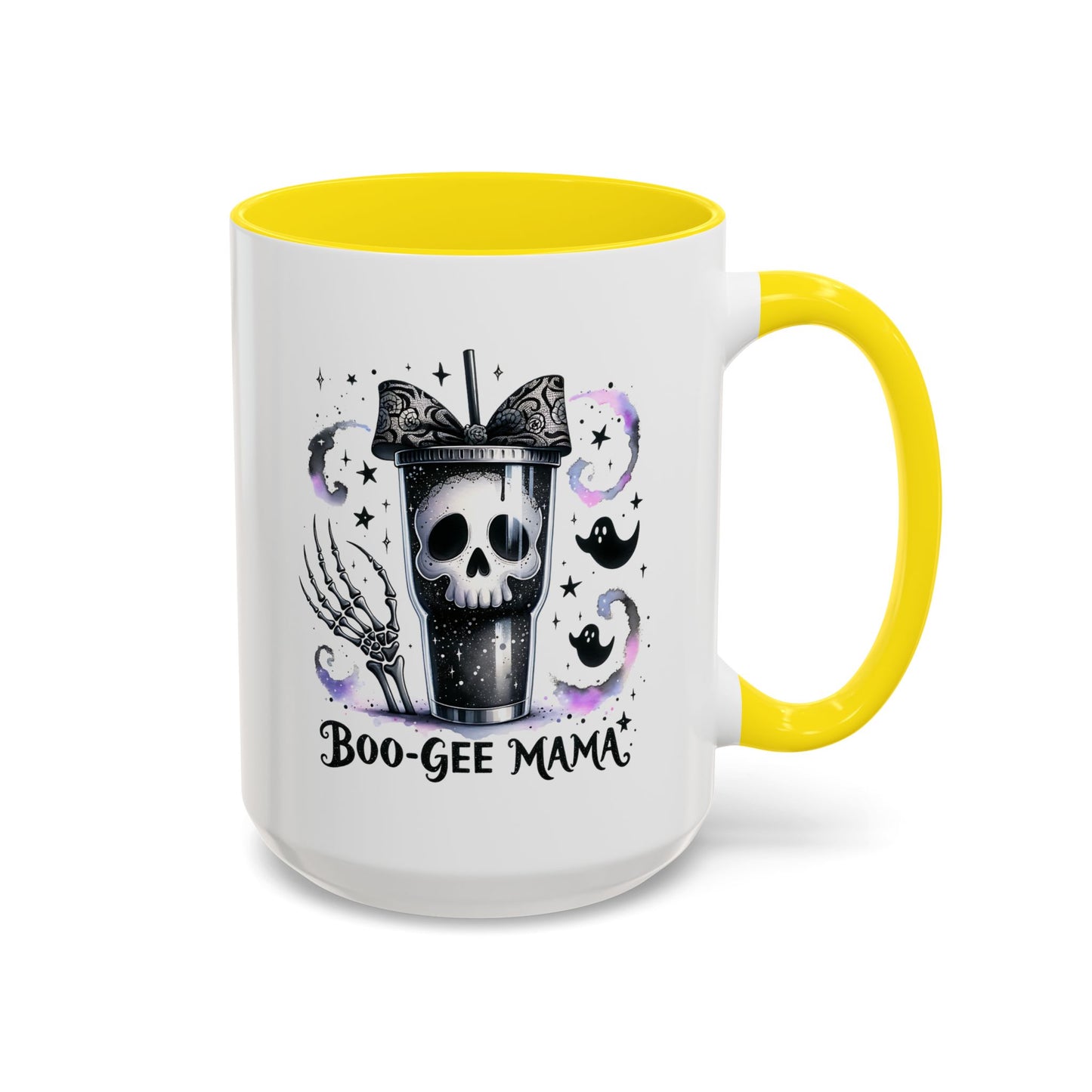 Boo-Gee Mama Spooky Halloween Coffee Mug, Boo-Gee Mama Drinkware, Cute Skeleton Mug, Witchy Gift for Moms, Unique Coffee Cup