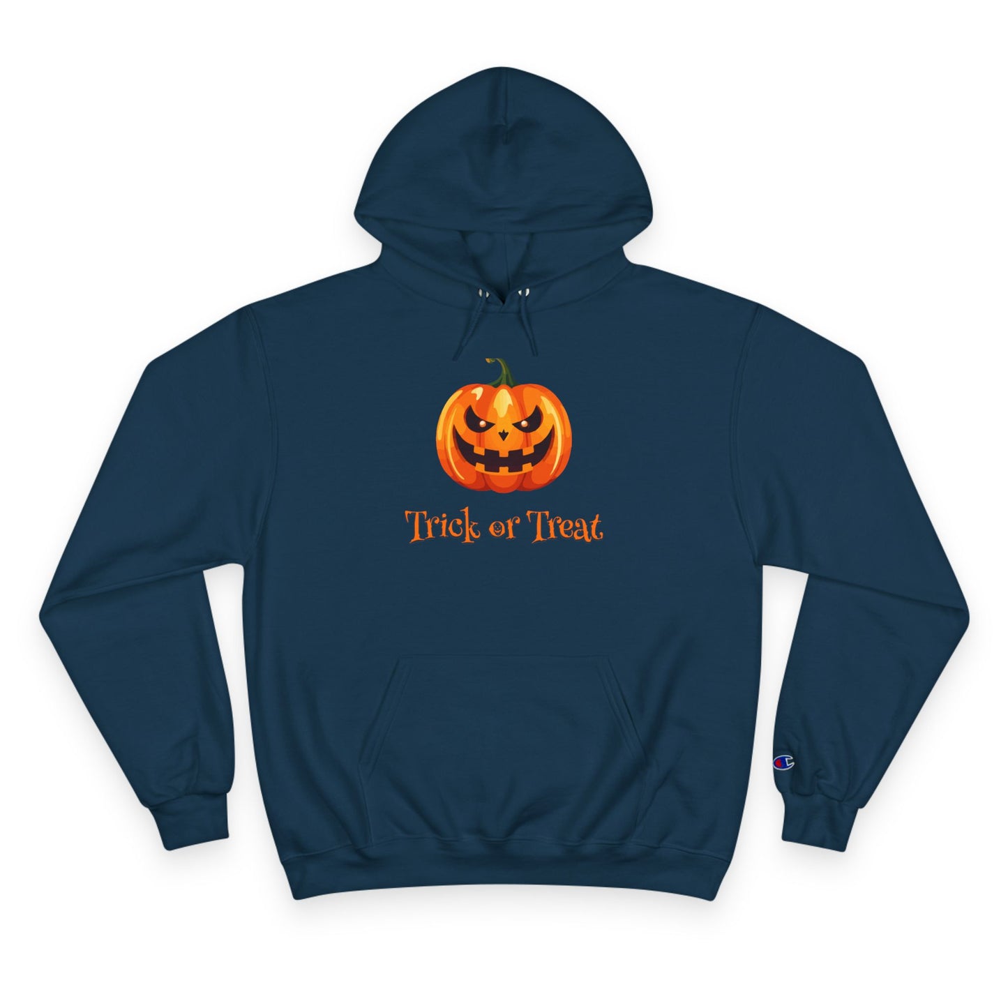 Trick or Treat Halloween Pumpkin Champion Hoodie, Trick or Treat Sweatshirt, Fall Fashion, Cozy Layering, Halloween Costume, Spooky Season