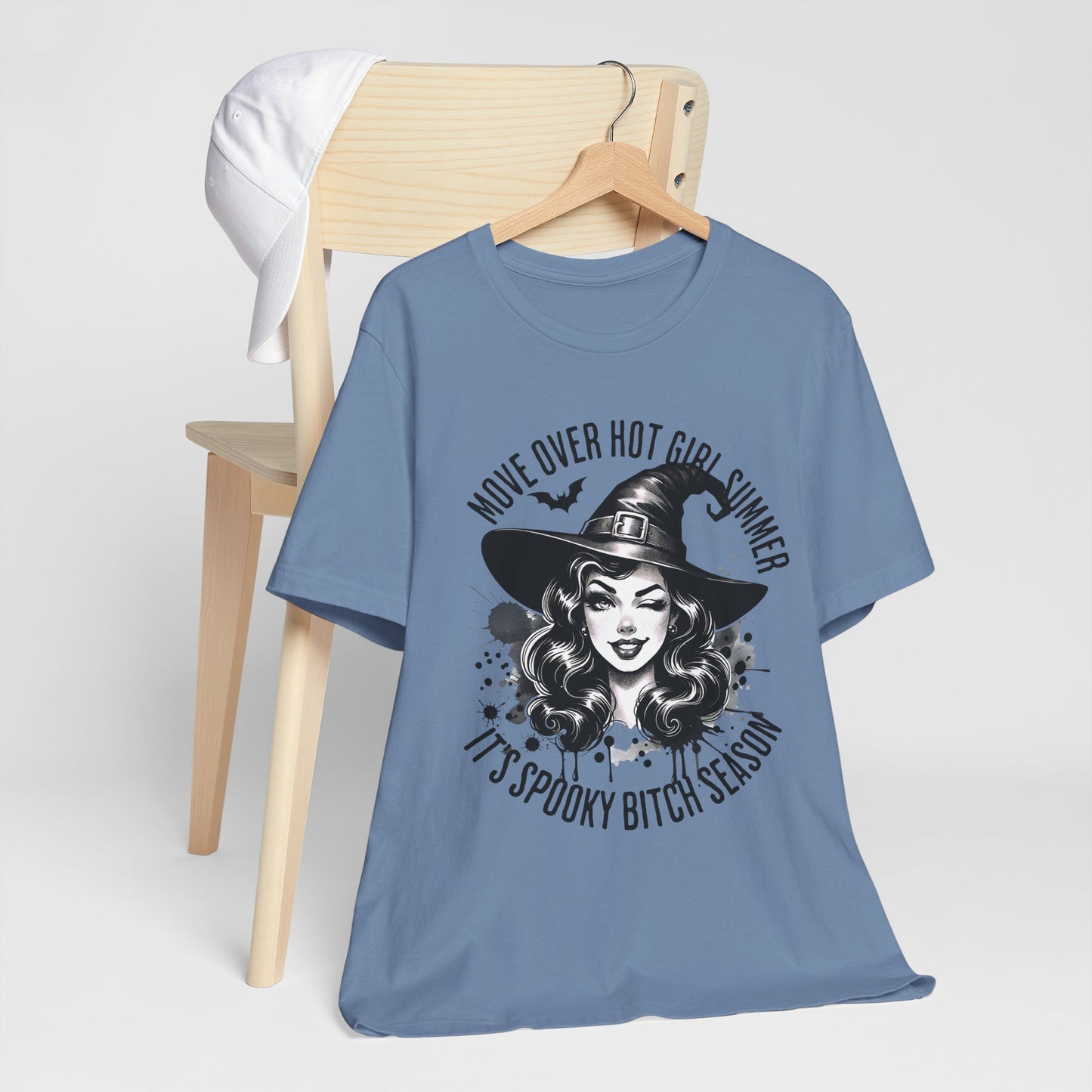Spooky Witch Season Tee, Move Over Hot Girl Summer Halloween Shirt Graphic T-Shirt, Autumn Fashion, Witchy Vibes, Halloween Costume