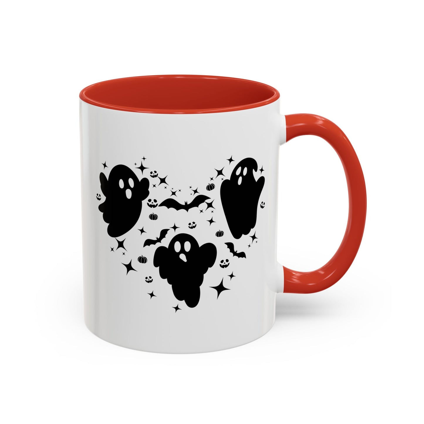 Halloween Ghost Heart Coffee Mug - Spooky Mug for Halloween, Cute Ghost Decor, Trick or Treat Mug, Goth Coffee Cup, Halloween Gift