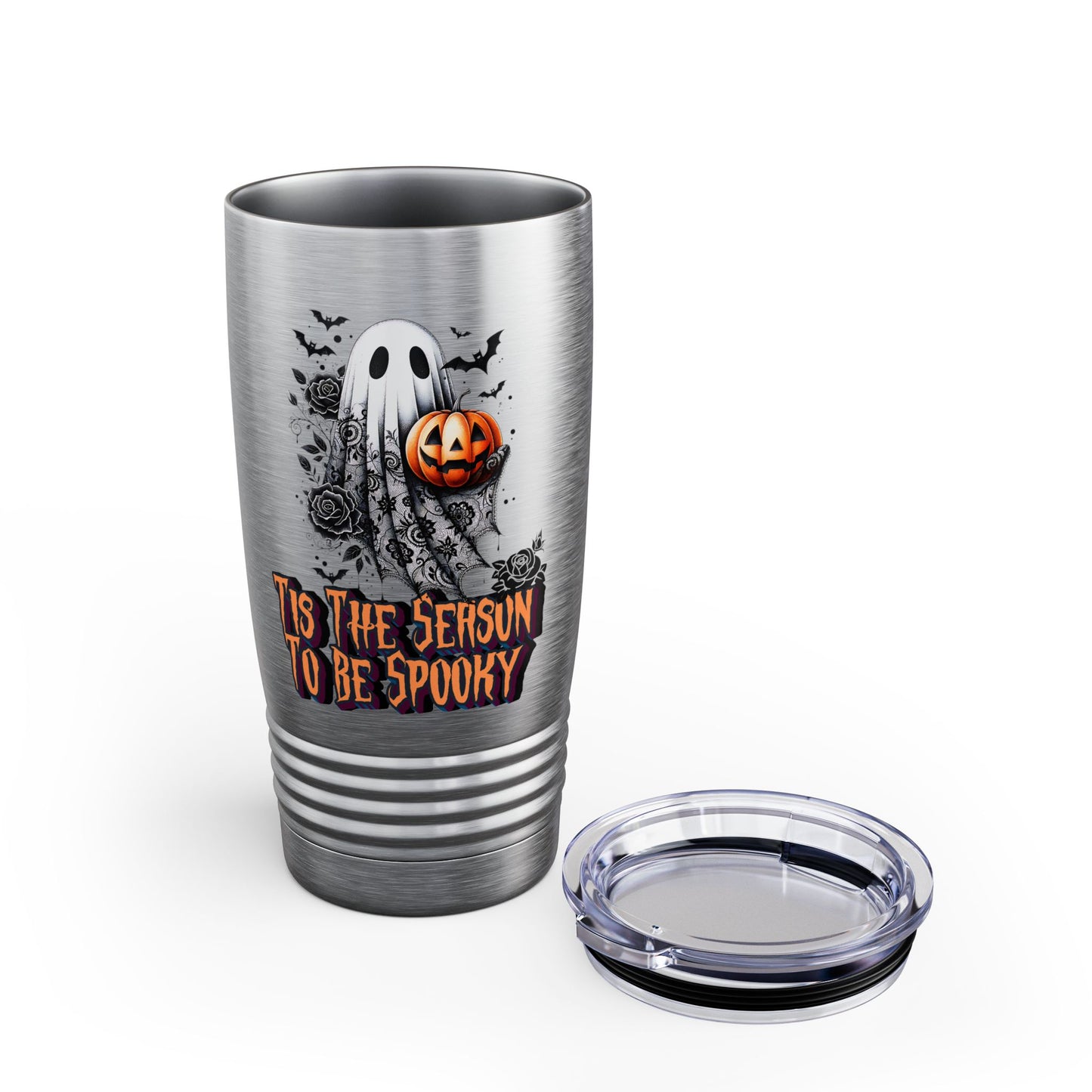 Tis the Season to be Spooky Halloween 20oz Tumbler Spooky Travel Mug, Pumpkin Design