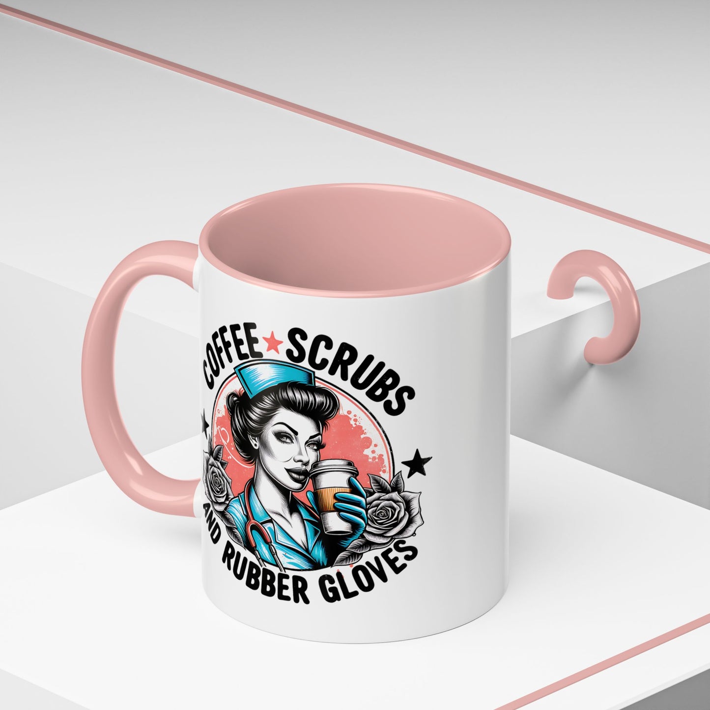 Coffee Lover's Accent Mug: Perfect for Nurses, Gifts for Healthcare Workers, Funny Medical Gifts, Kitchen Decor, Unique Coffee Mugs