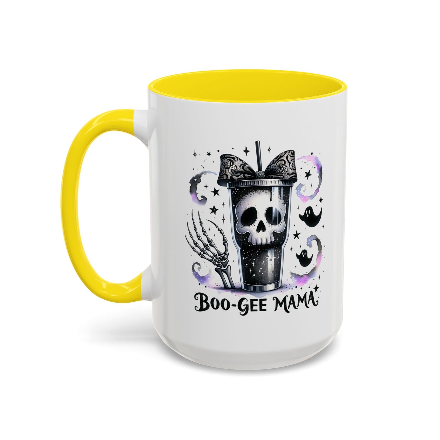 Boo-Gee Mama Spooky Halloween Coffee Mug, Boo-Gee Mama Drinkware, Cute Skeleton Mug, Witchy Gift for Moms, Unique Coffee Cup