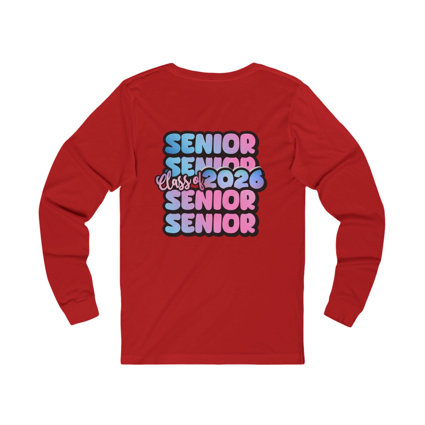 Senior Class 2026 Long Sleeve Tee, Unisex Jersey Tee, Graduation Gift, Class Pride Shirt, Trendy Student Apparel, Perfect for Celebrations