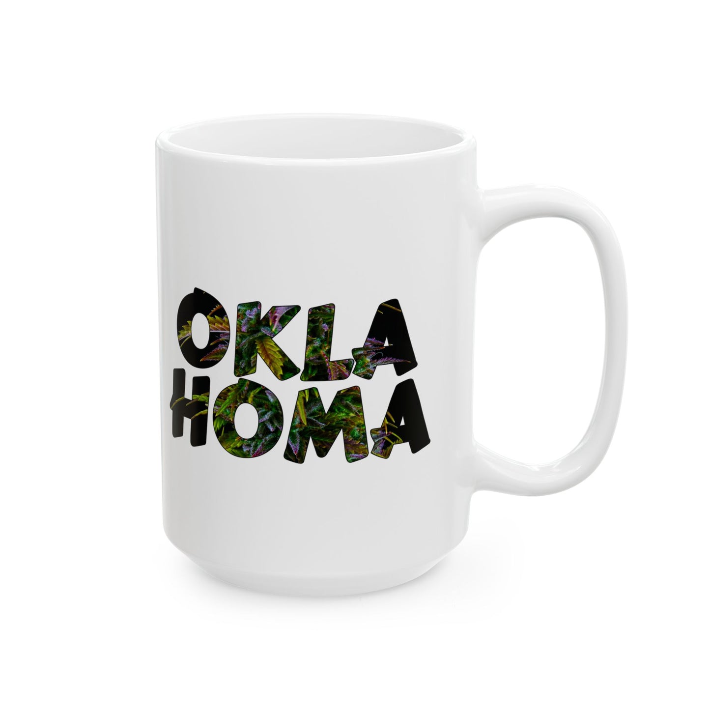 Oklahoma Cannabis Ceramic White 11oz or 15oz Coffee Mug