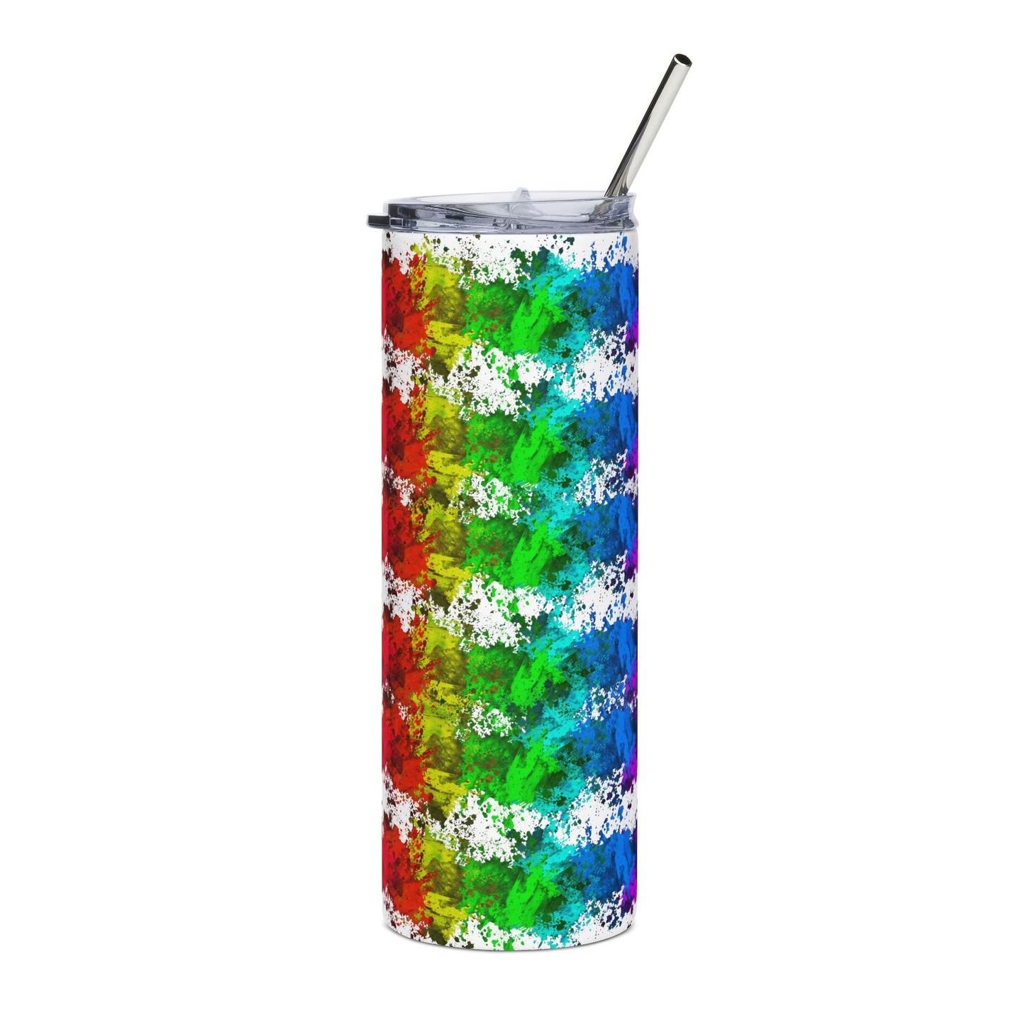 Vibrant Floral Stainless Steel Tumbler - 20oz Colorful Travel Cup