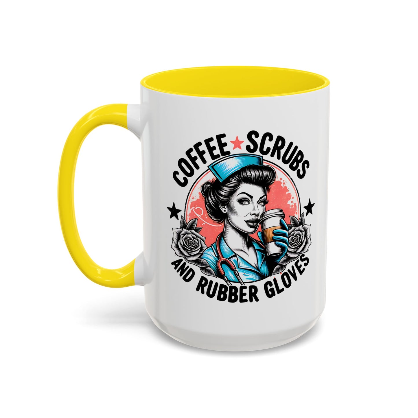 Coffee Lover's Accent Mug: Perfect for Nurses, Gifts for Healthcare Workers, Funny Medical Gifts, Kitchen Decor, Unique Coffee Mugs