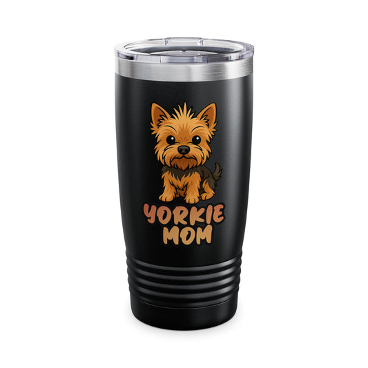 Yorkie Mom Tumbler 20oz Cute Dog Lover Travel Cup Perfect Gift for Pet Moms Dog Enthusiasts Pet Lovers 20oz Insulated Mug