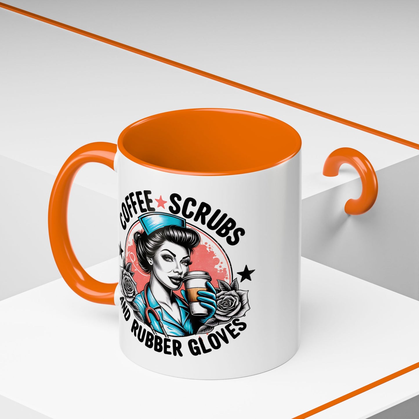 Coffee Lover's Accent Mug: Perfect for Nurses, Gifts for Healthcare Workers, Funny Medical Gifts, Kitchen Decor, Unique Coffee Mugs