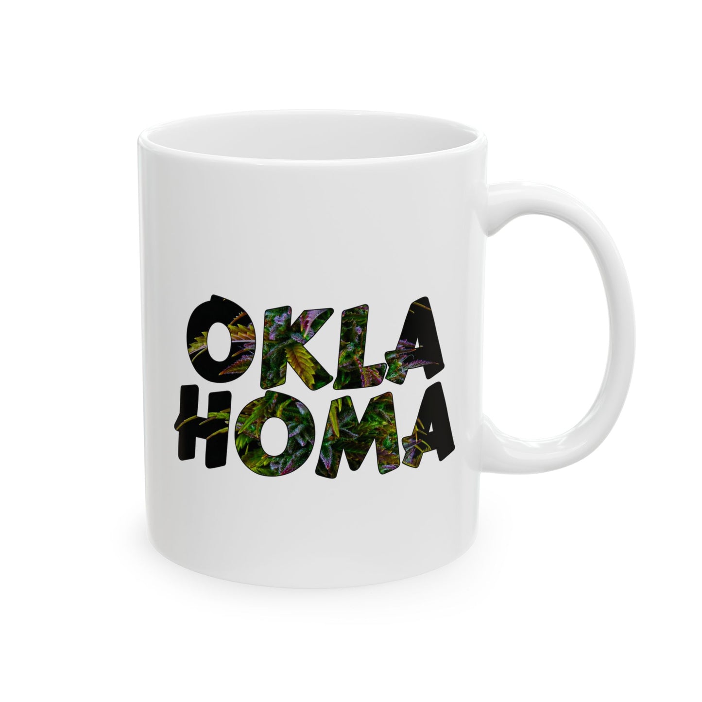 Oklahoma Cannabis Ceramic White 11oz or 15oz Coffee Mug