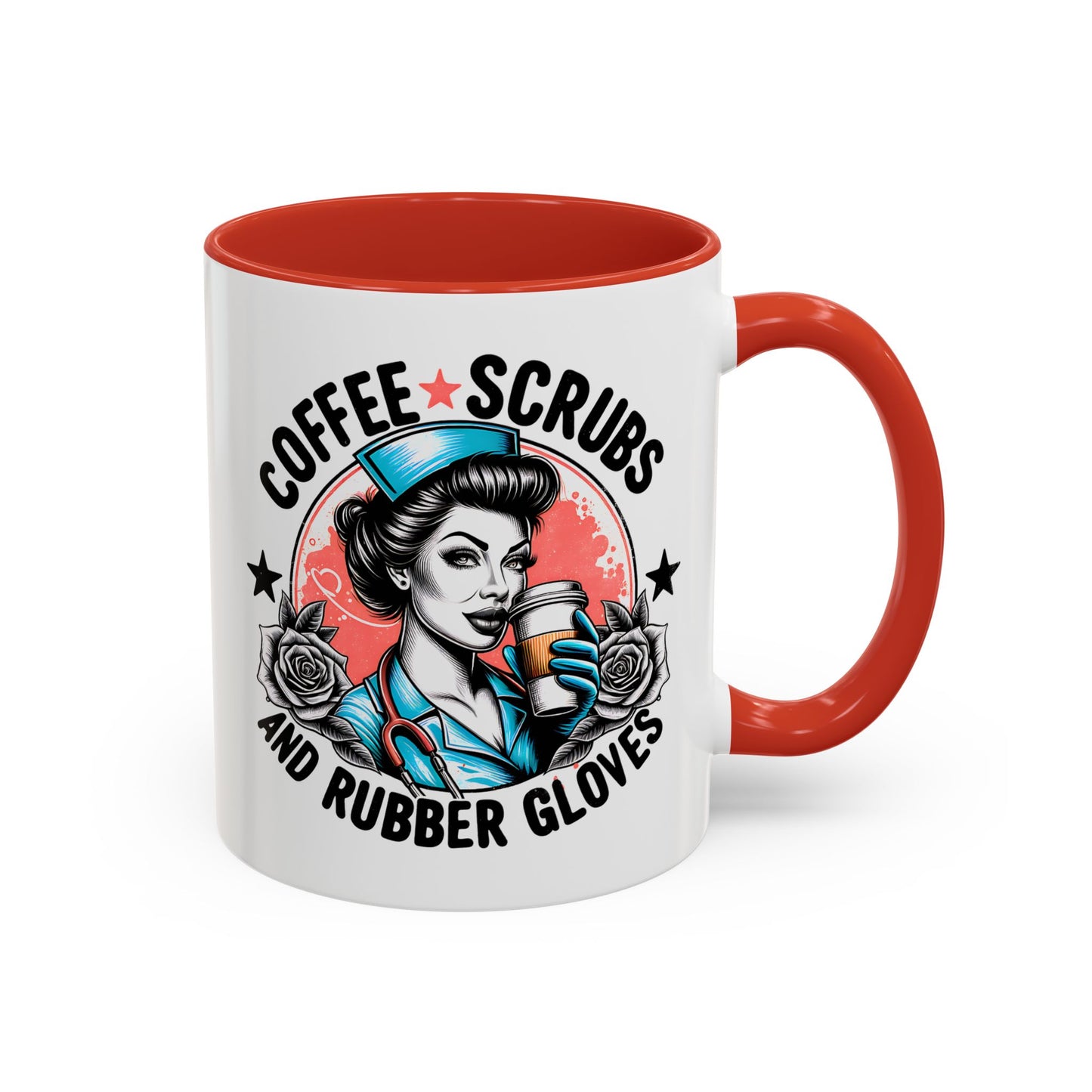 Coffee Lover's Accent Mug: Perfect for Nurses, Gifts for Healthcare Workers, Funny Medical Gifts, Kitchen Decor, Unique Coffee Mugs