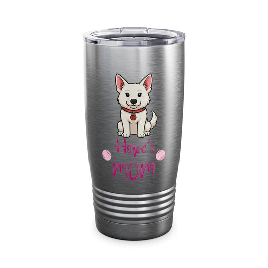 White German Shepherd Personalized Tumbler - 20oz, Custom Travel Mug, Perfect Gift for Dog Lovers, Cute Pet Owners, Inspirational Drinkware