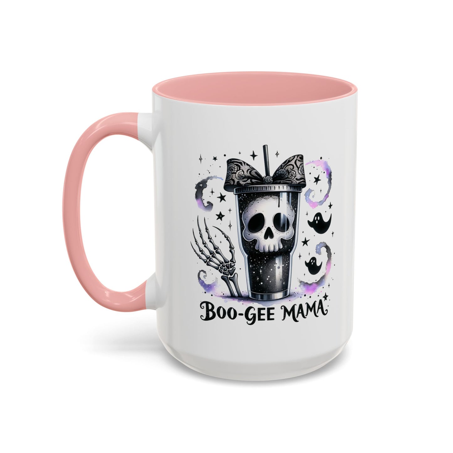 Boo-Gee Mama Spooky Halloween Coffee Mug, Boo-Gee Mama Drinkware, Cute Skeleton Mug, Witchy Gift for Moms, Unique Coffee Cup