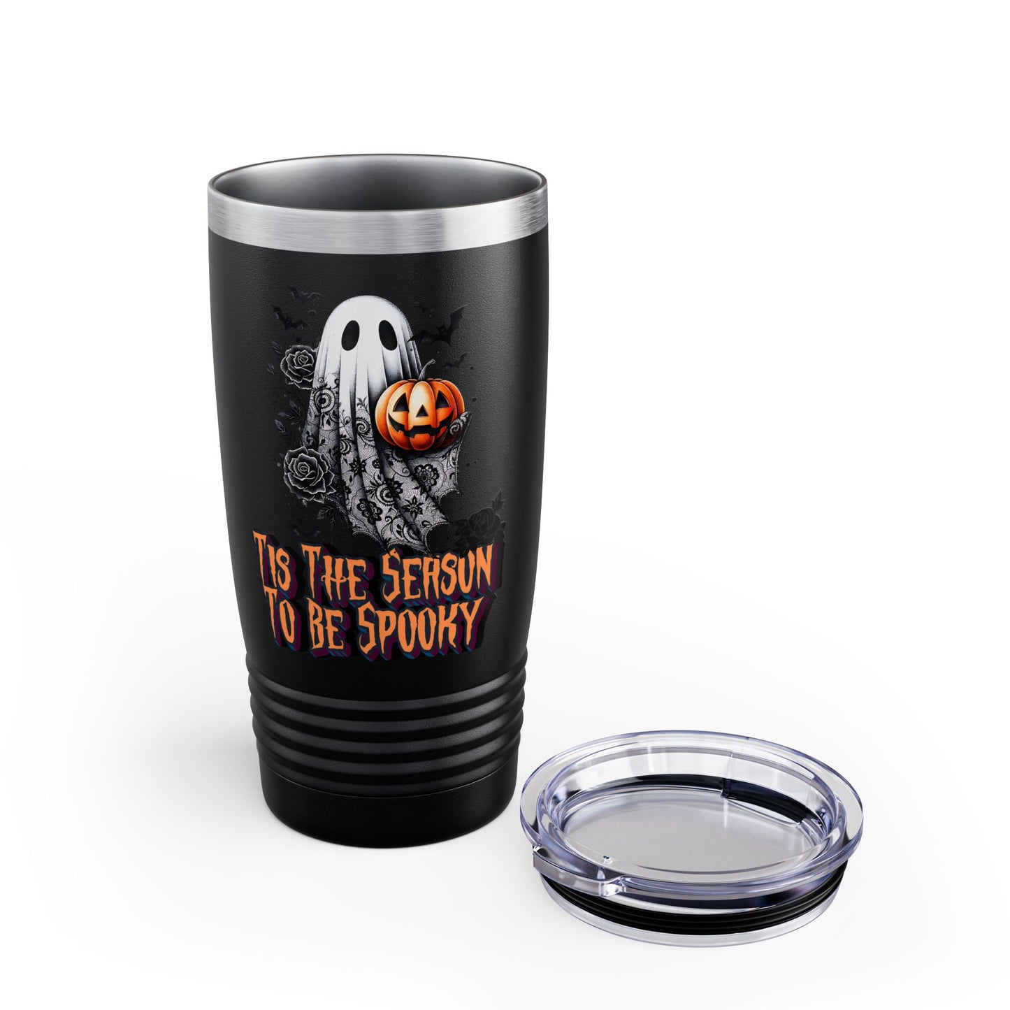Tis the Season to be Spooky Halloween 20oz Tumbler Spooky Travel Mug, Pumpkin Design