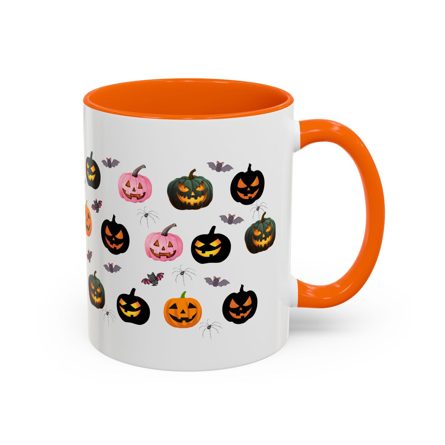 Spooky Pumpkin Accent Coffee Mug - Halloween Decor, Autumn Gift, Fall Kitchenware, Unique Coffee Cup, Trick or Treat