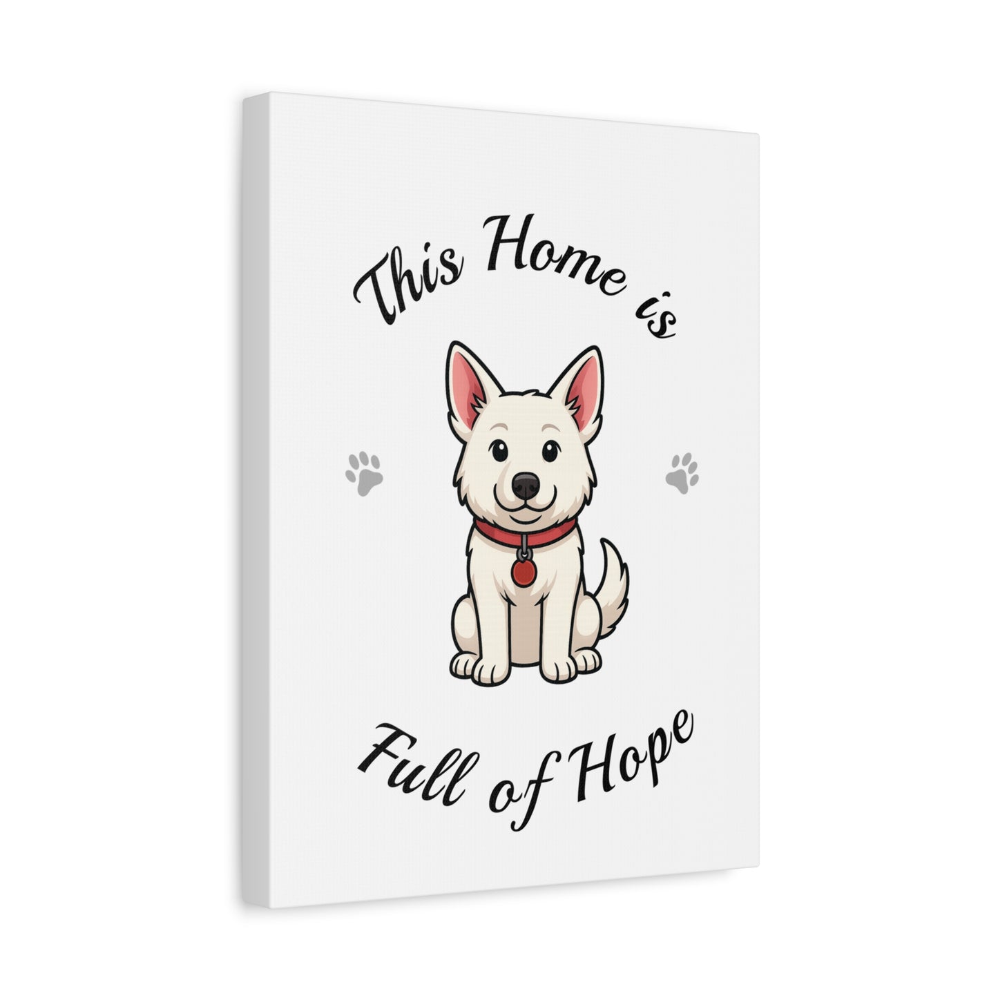 White German Shepherd Canvas Wall Art - Perfect for Dog Lovers, Home Decor, Unique Gift, Pet Memorial, Dog Themed Wall Art