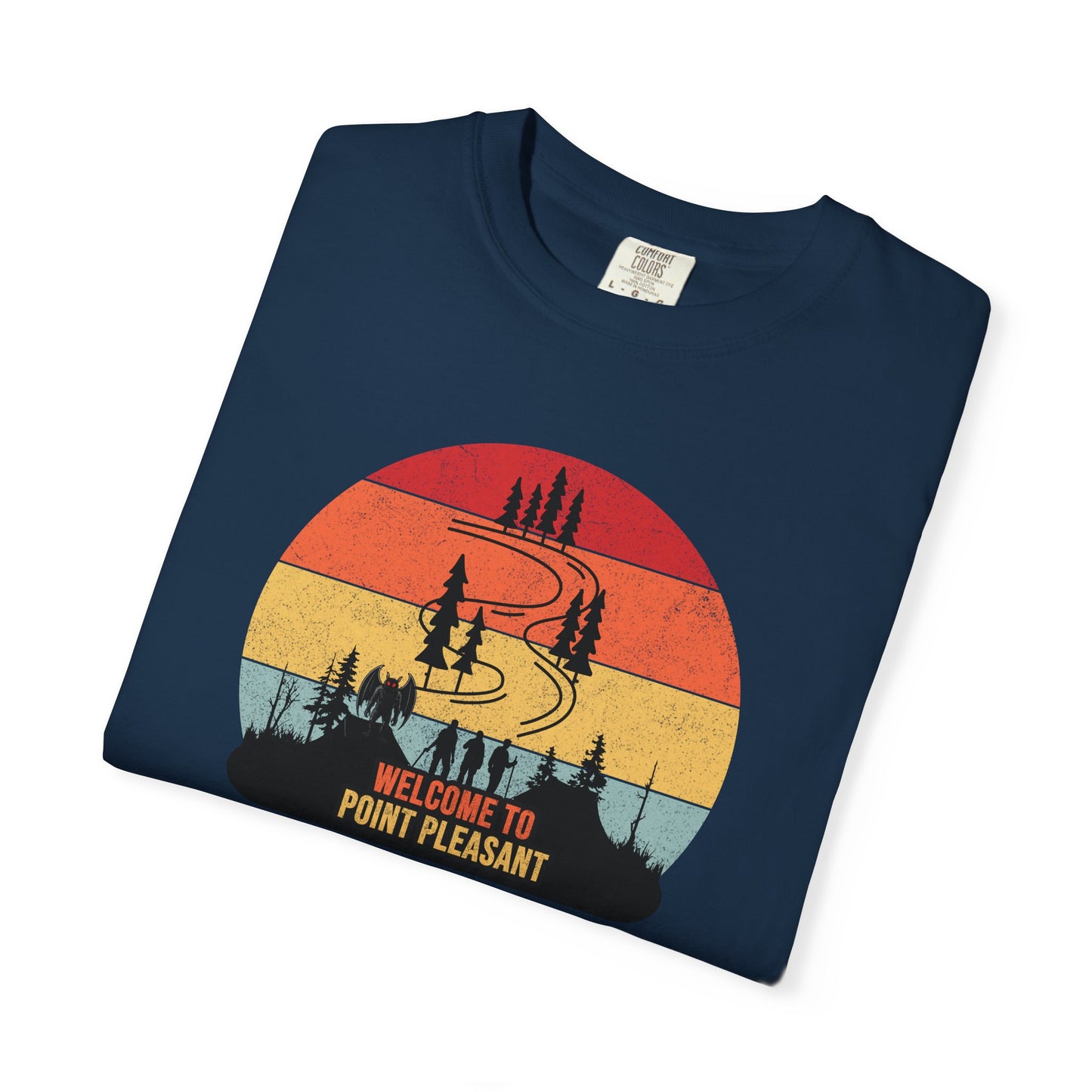Welcome to Point Pleasant Retro Mothman T-Shirt Vintage Cryptid Mothman Paranormal Lovers Tee