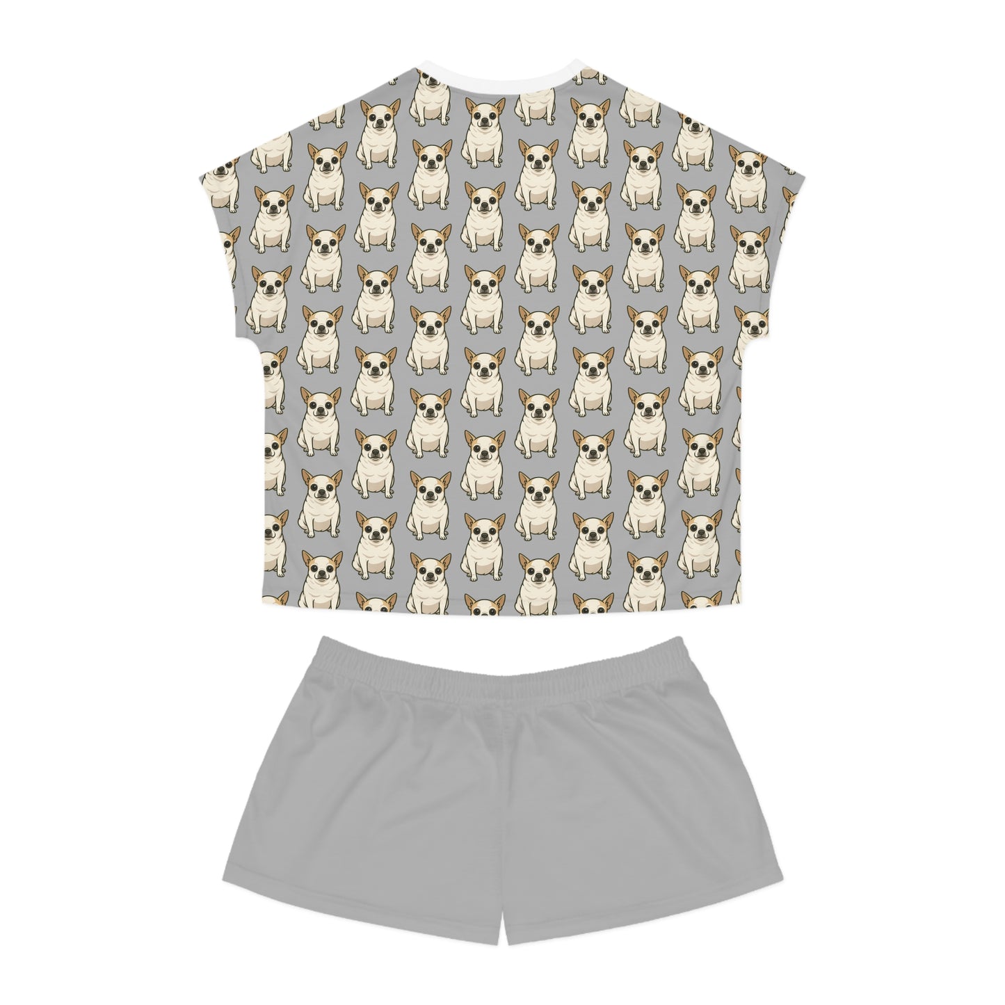 Cute Dog Print Women's Short Pajama Set | Fun Sleepwear, Dog Lover Gift, Relaxation Outfit, Cozy Nights, Pet-Themed Loungewear