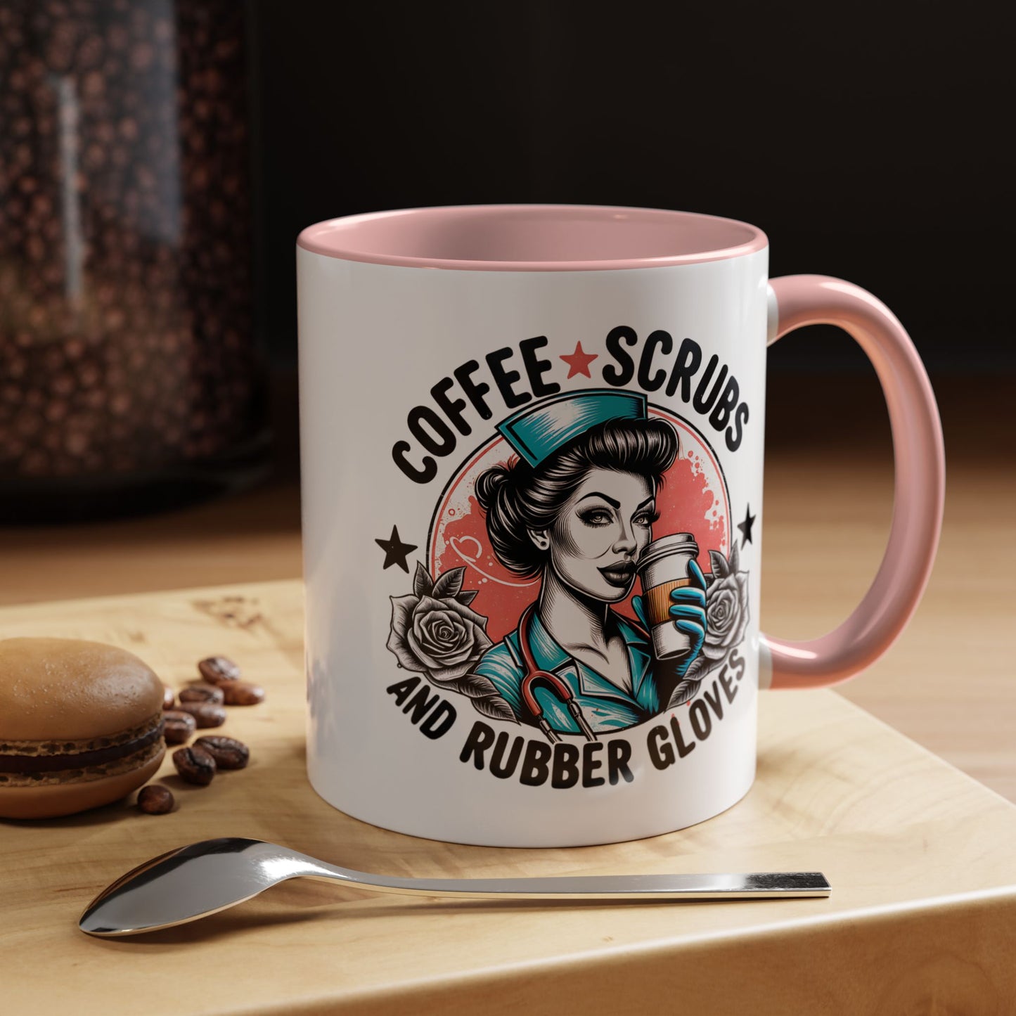 Coffee Lover's Accent Mug: Perfect for Nurses, Gifts for Healthcare Workers, Funny Medical Gifts, Kitchen Decor, Unique Coffee Mugs