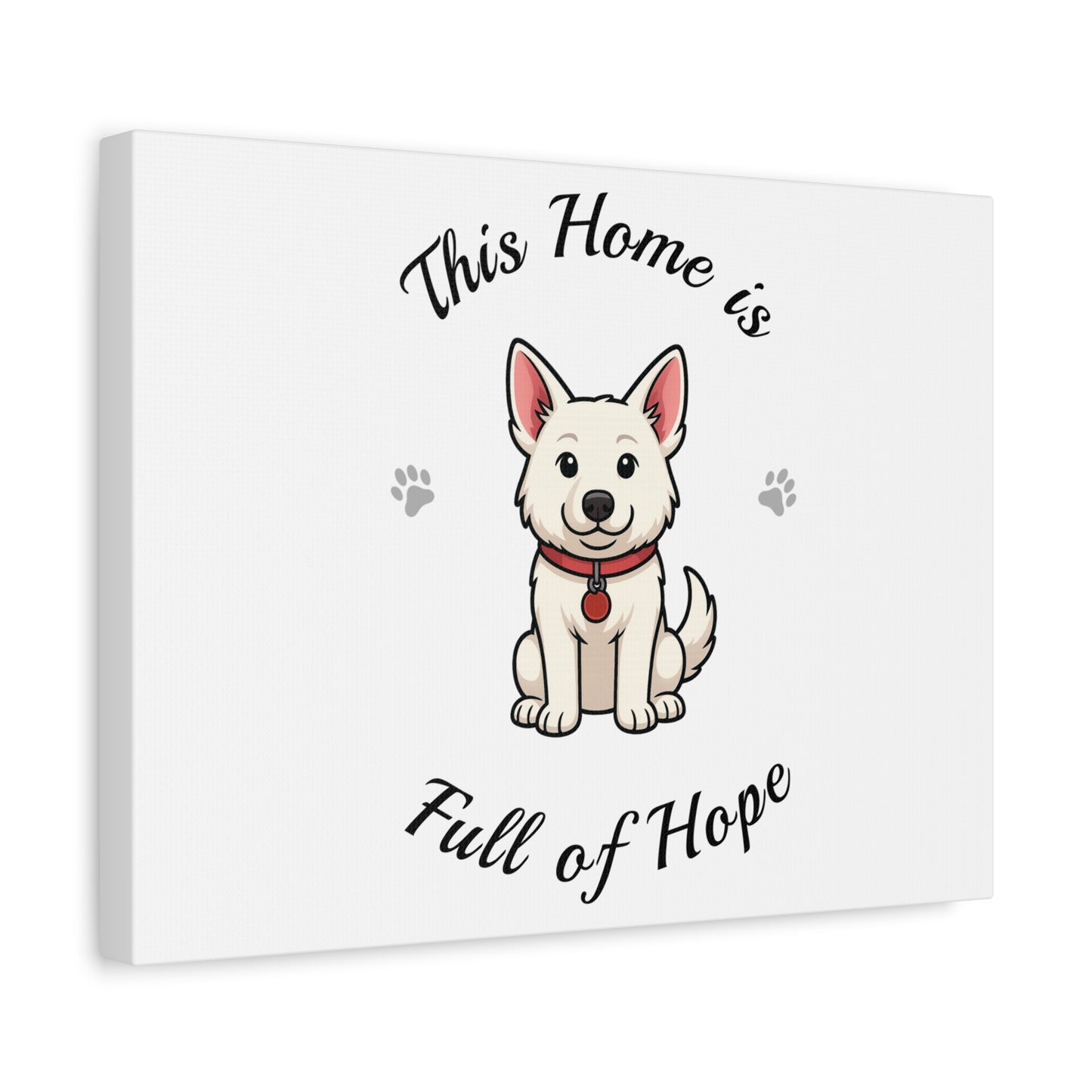 White German Shepherd Canvas Wall Art - Perfect for Dog Lovers, Home Decor, Unique Gift, Pet Memorial, Dog Themed Wall Art
