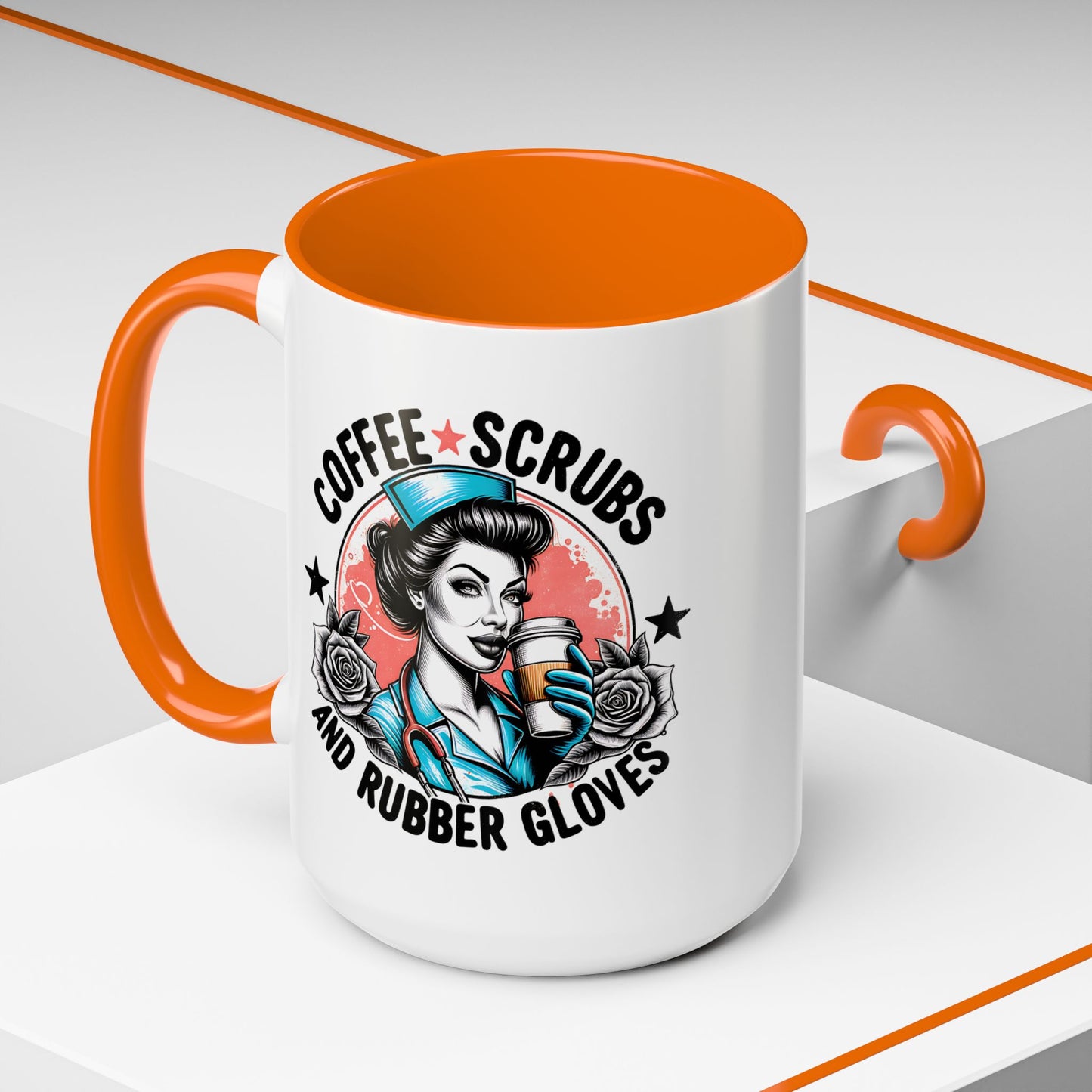 Coffee Lover's Accent Mug: Perfect for Nurses, Gifts for Healthcare Workers, Funny Medical Gifts, Kitchen Decor, Unique Coffee Mugs