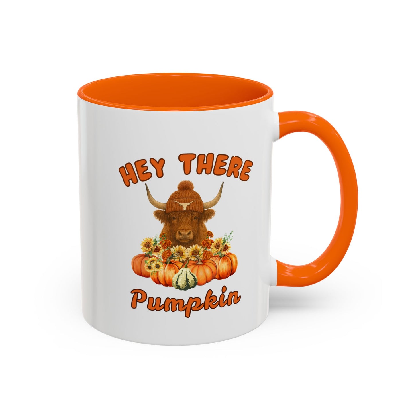 Cow Highlands Autumn Vibes Coffee Mug 11oz 15 oz Highlander Cow Festive Accent Mug Fun Pumpkin and Highland Cow Design Perfect for Fall Decor Gift for Coffee Lovers Cute Thanksgiving Mug