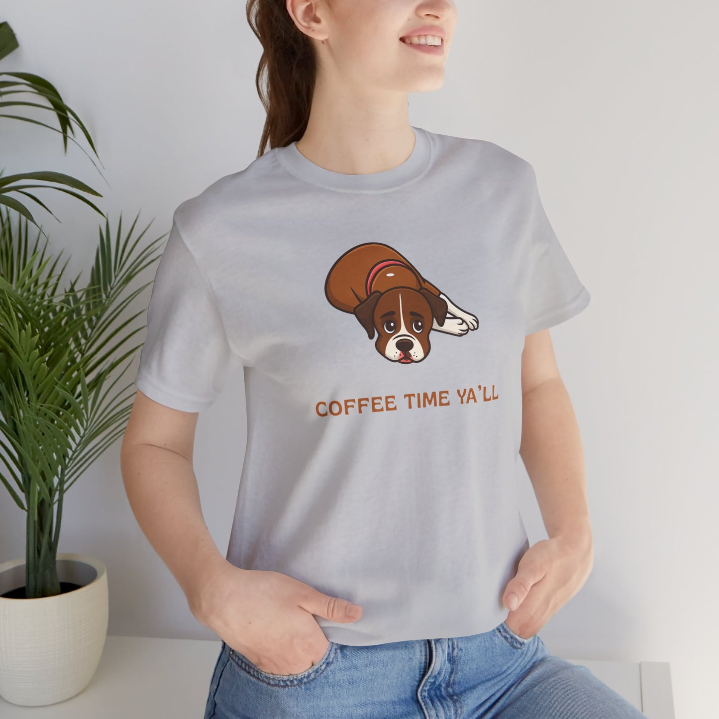 Boxer Dog Mom Gift for Her Boxer Dog Dad Funny T-Shirt Gift Coffee Time Y'all